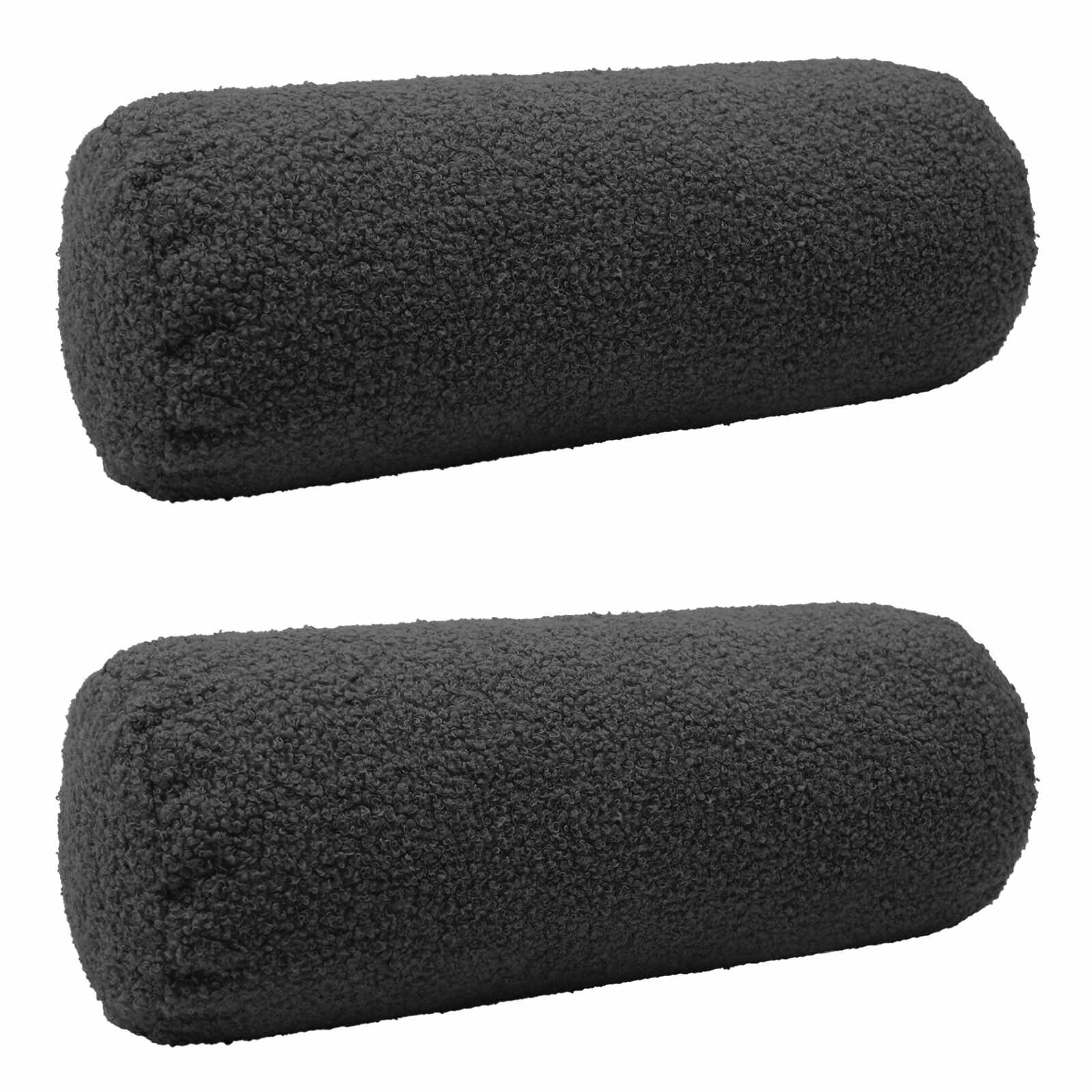 vidaXL Калъфка за възглавница 2 pcs HEERLEN Тъмносиво Ø 15 x 40 см