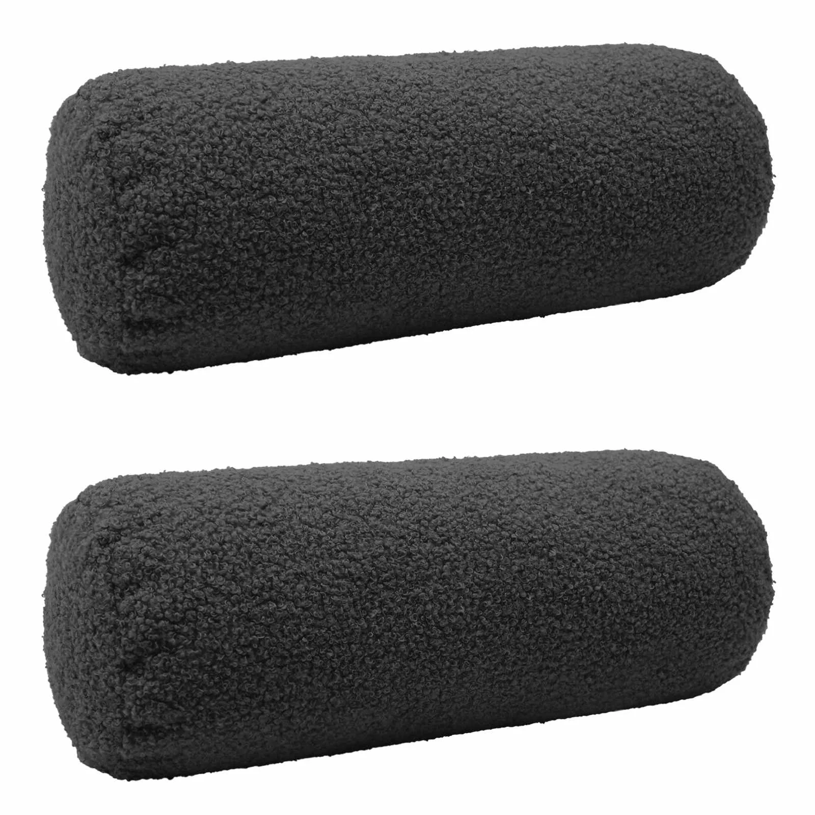 vidaXL Калъфка за възглавница 2 pcs HEERLEN Тъмносиво Ø 15 x 40 см