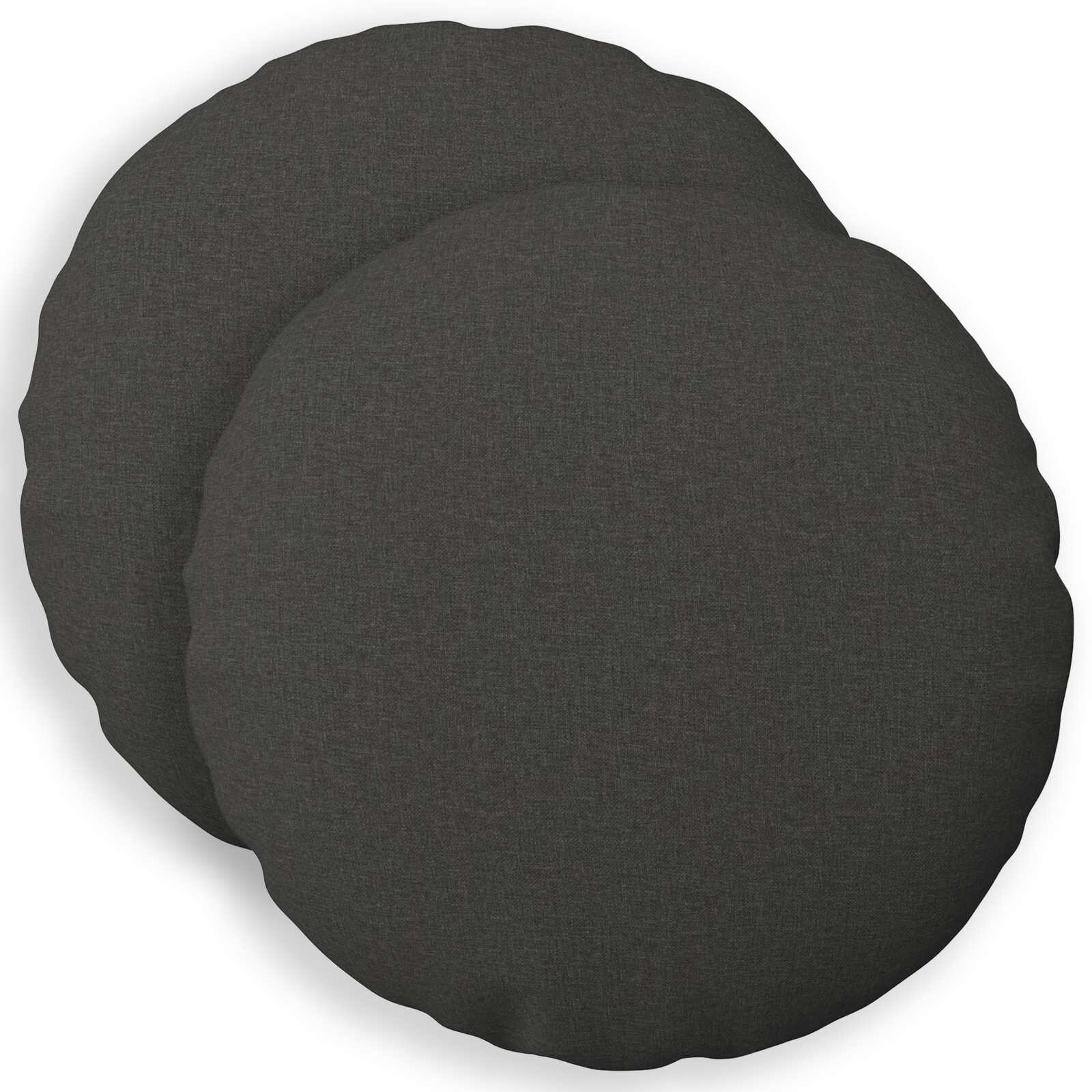vidaXL Калъфка за възглавница 2 pcs HEERLEN Тъмносиво Ø 40 cm