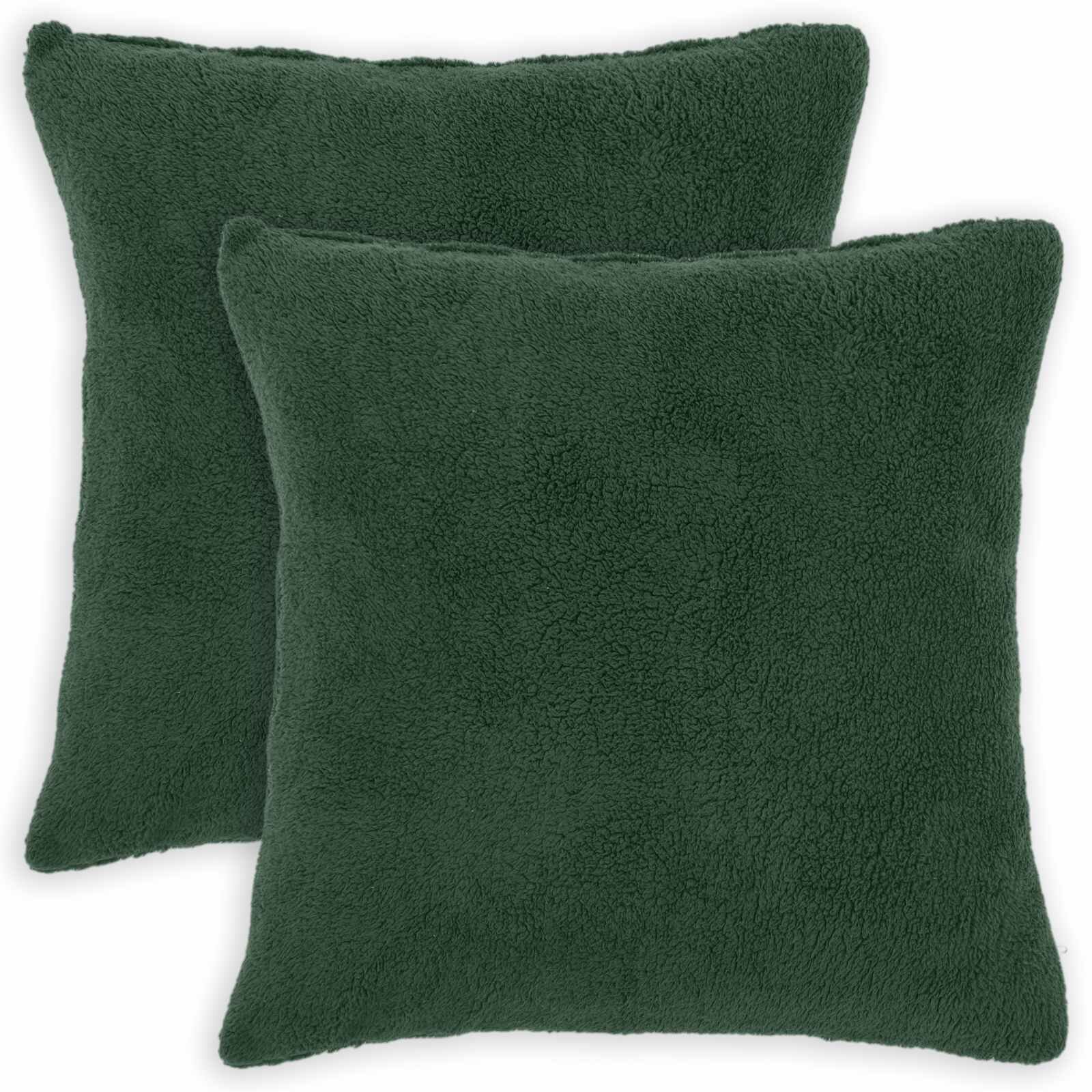 vidaXL Калъфка за възглавница 2 pcs HEERLEN Тъмнозелено 80 x 80 cm