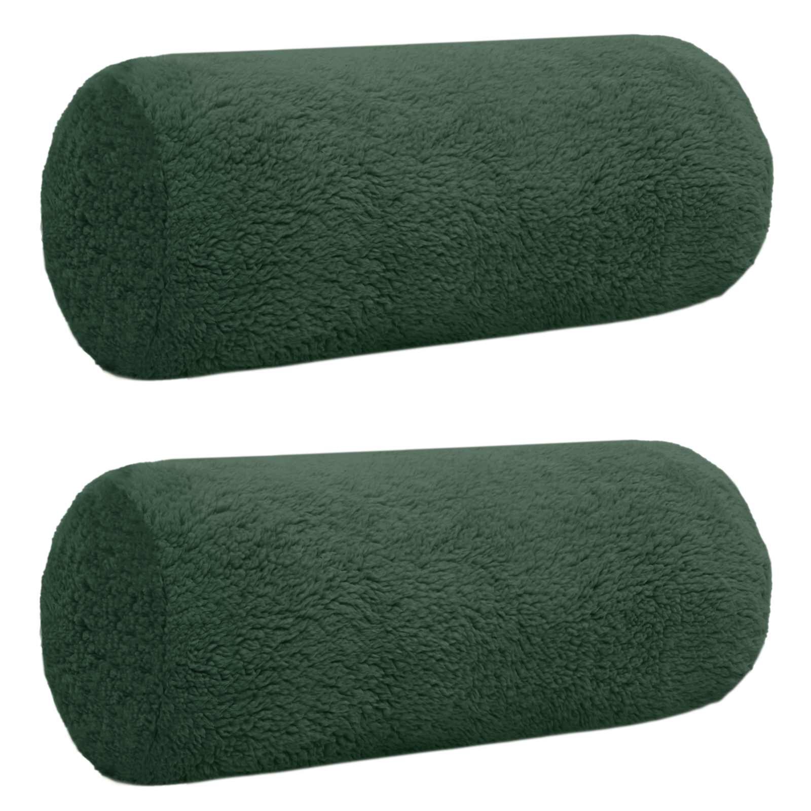 vidaXL Калъфка за възглавница 2 pcs HEERLEN Тъмнозелено Ø 15 x 40 см