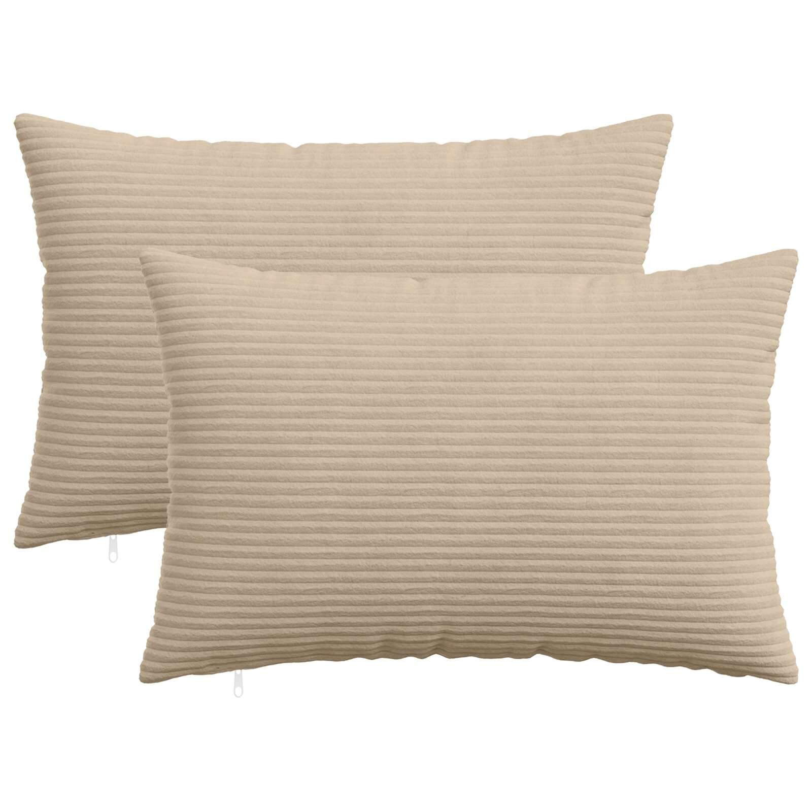 vidaXL Калъфка за възглавница 2 pcs HEERLEN Таупе 50 x 80 cm кордурой