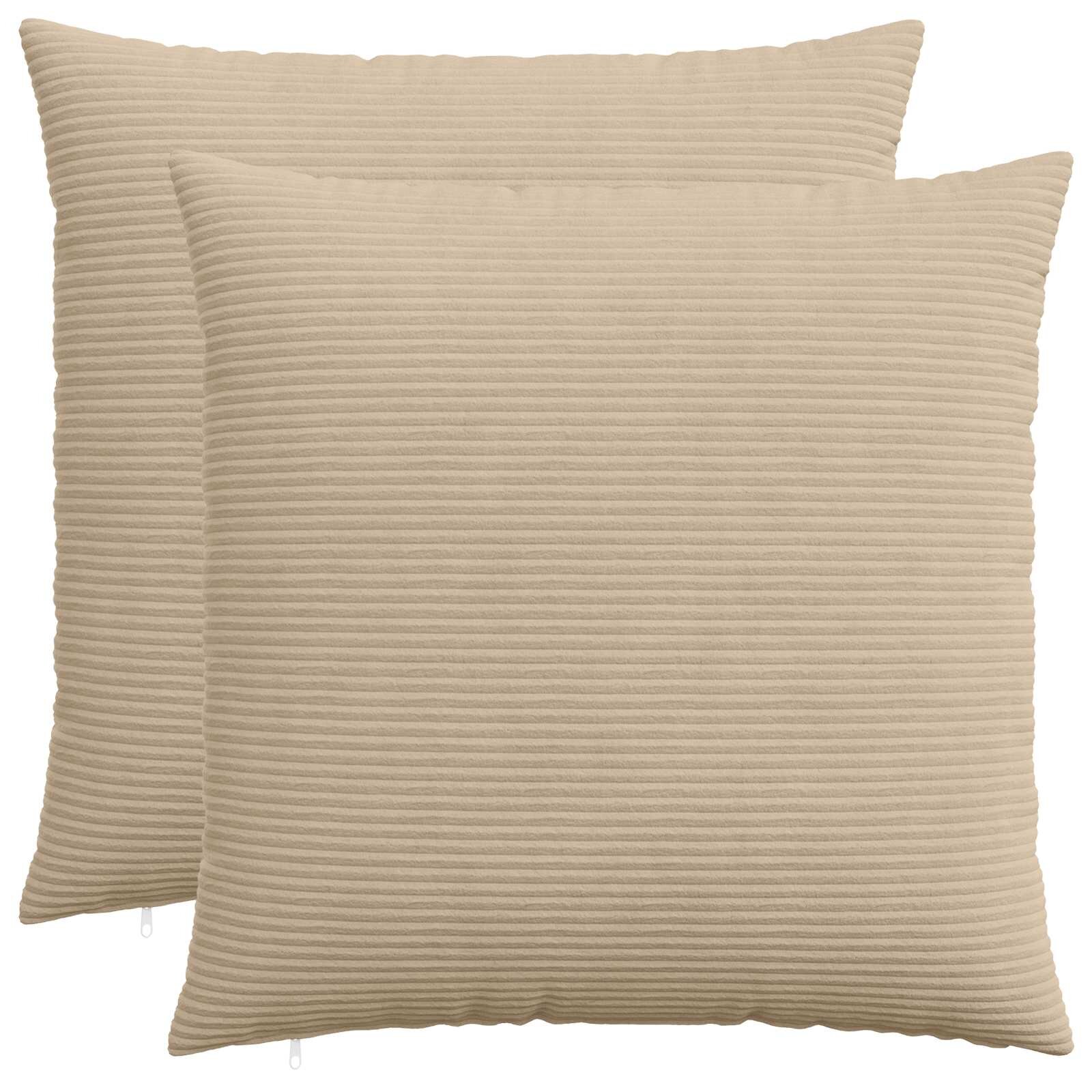 vidaXL Калъфка за възглавница 2 pcs HEERLEN Таупе 80 x 80 cm кордурой