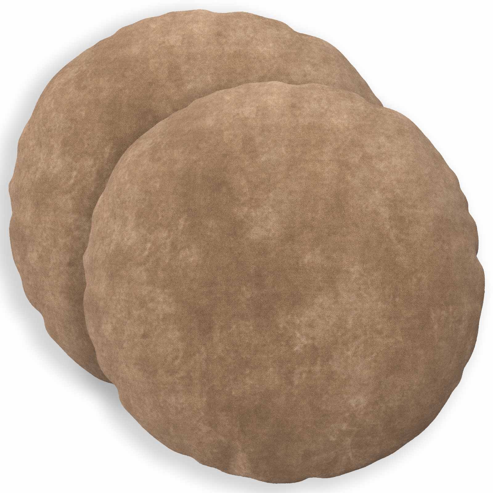 vidaXL Калъфка за възглавница 2 pcs HEERLEN Таупе Ø 40 cm