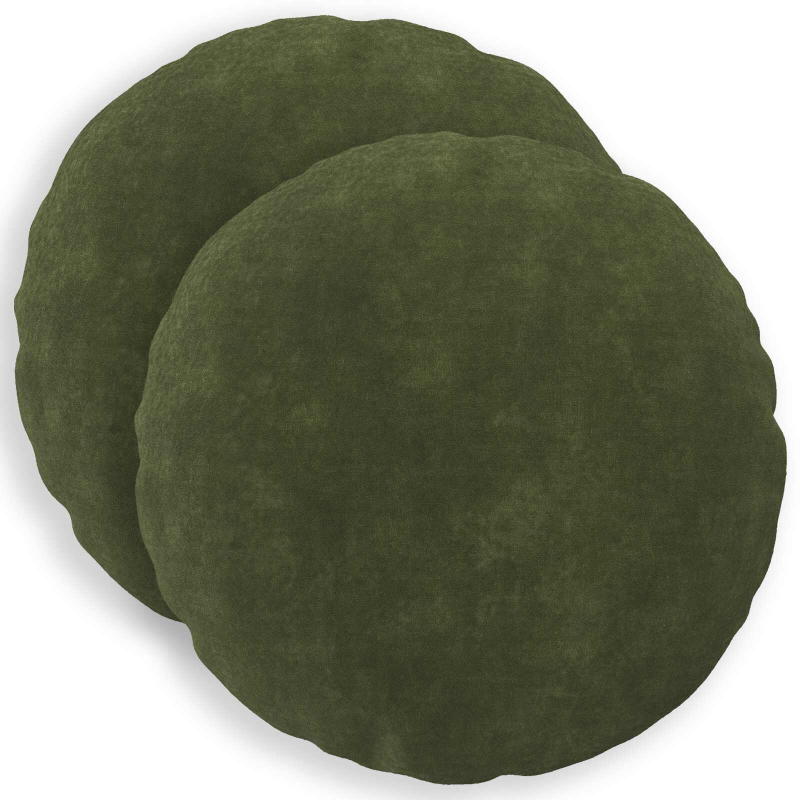 vidaXL Калъфка за възглавница 2 pcs HEERLEN Зелено Ø 40 cm
