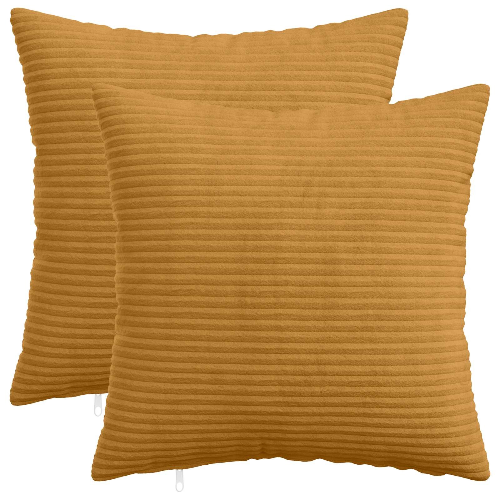 vidaXL Калъфка за възглавница 2 pcs HEERLEN Жълто 45 x 45 cm кордурой