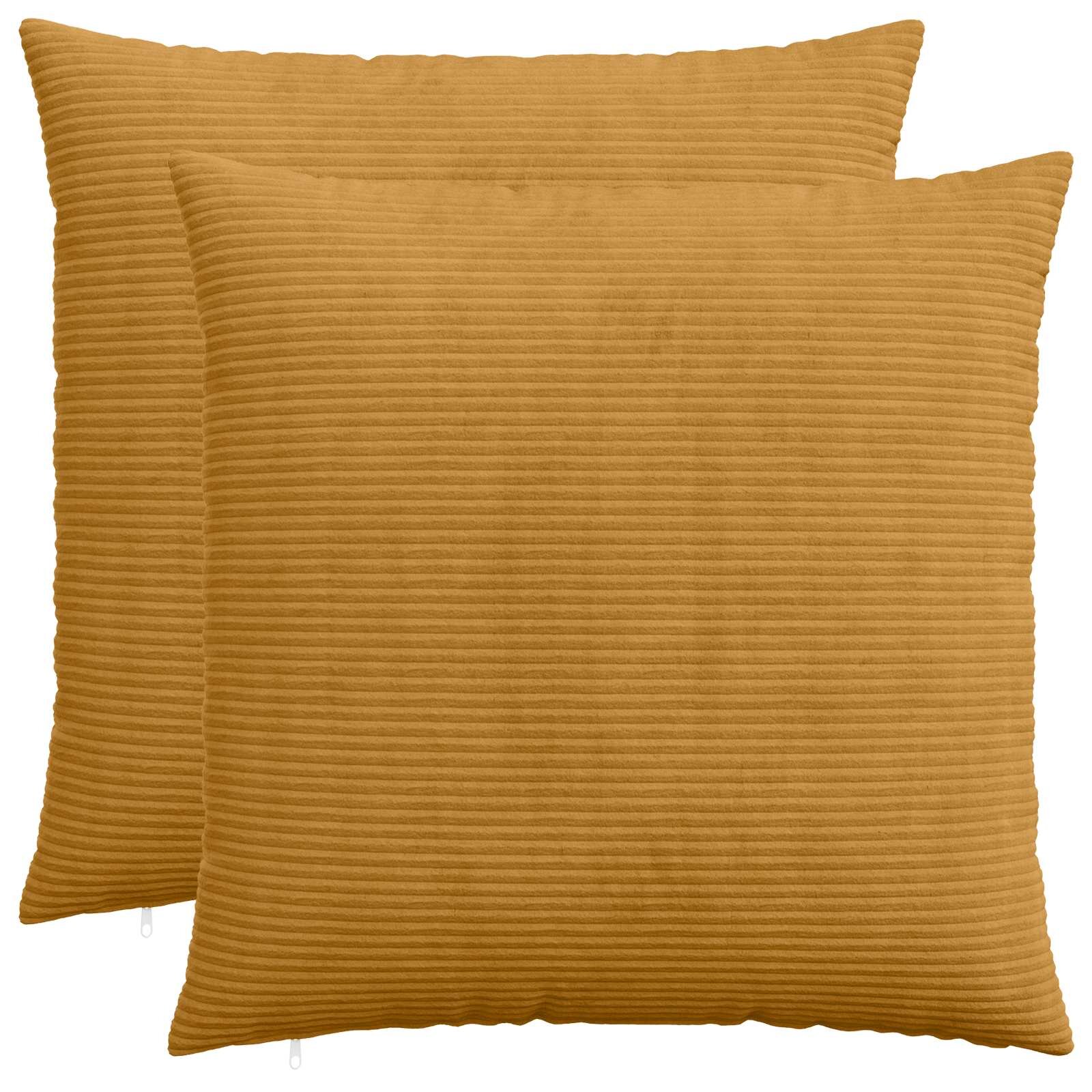 vidaXL Калъфка за възглавница 2 pcs HEERLEN Жълто 60 x 60 cm кордурой