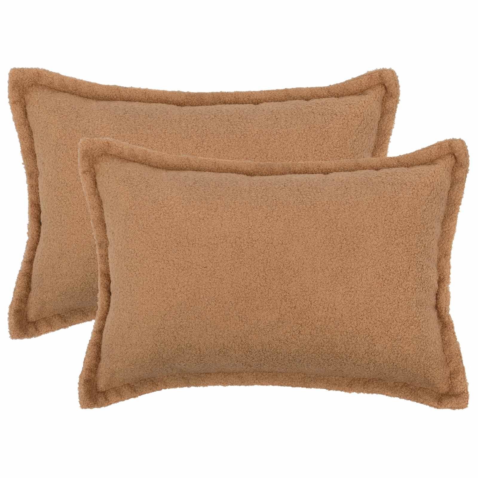 vidaXL Калъфка за възглавница 2 pcs HOUTEN Бежово 50 x 75 cm Букле