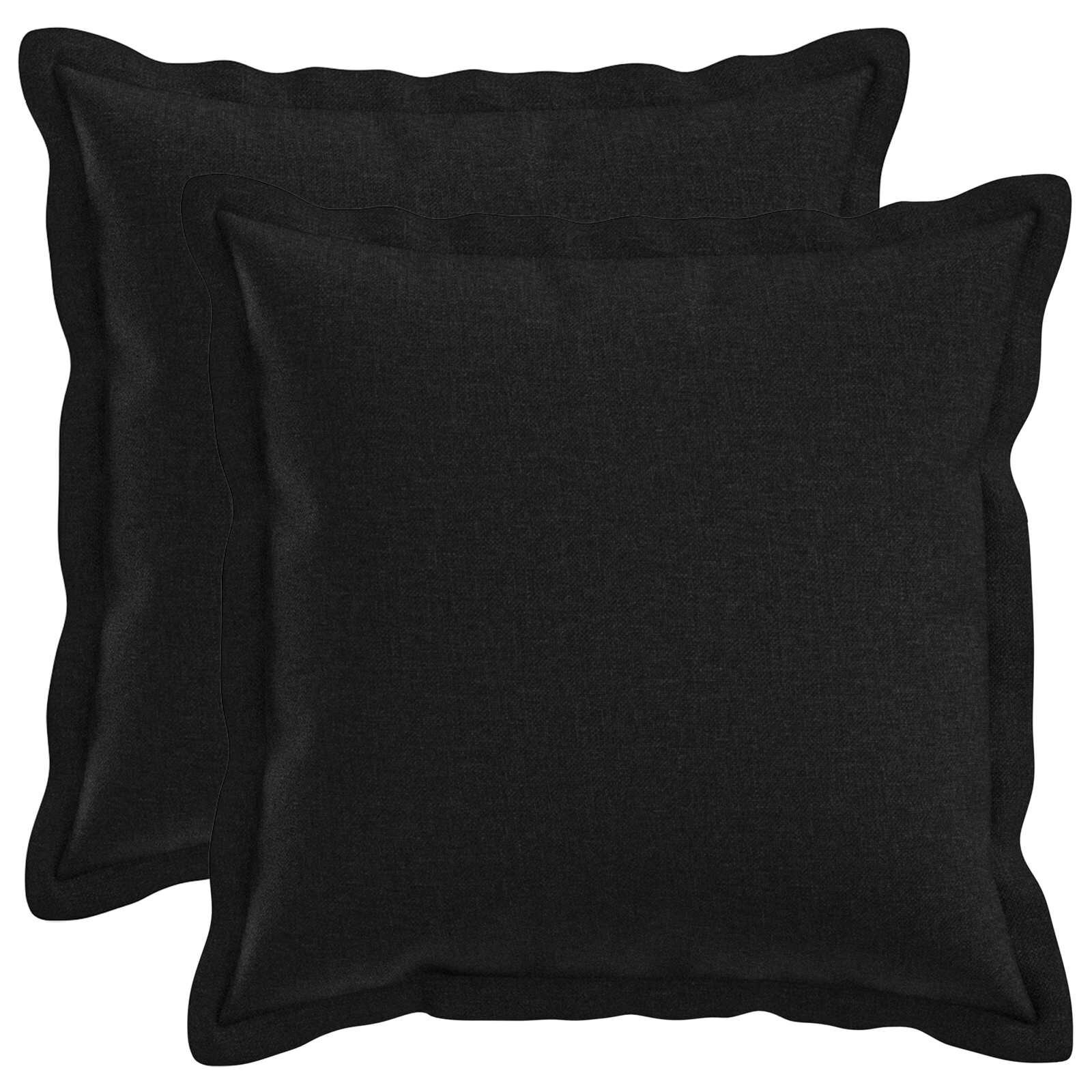 vidaXL Калъфка за възглавница 2 pcs HOUTEN Черно 30 x 30 cm