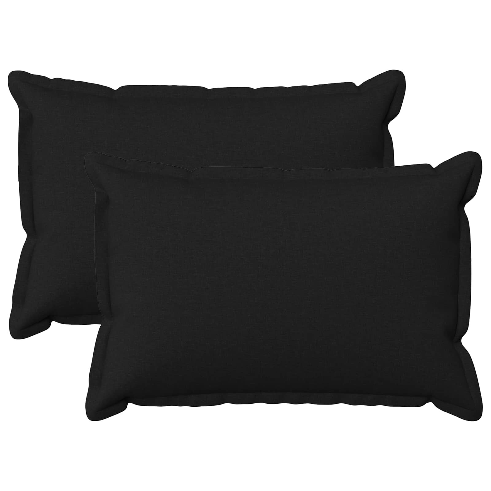 vidaXL Калъфка за възглавница 2 pcs HOUTEN Черно 30 x 50 cm