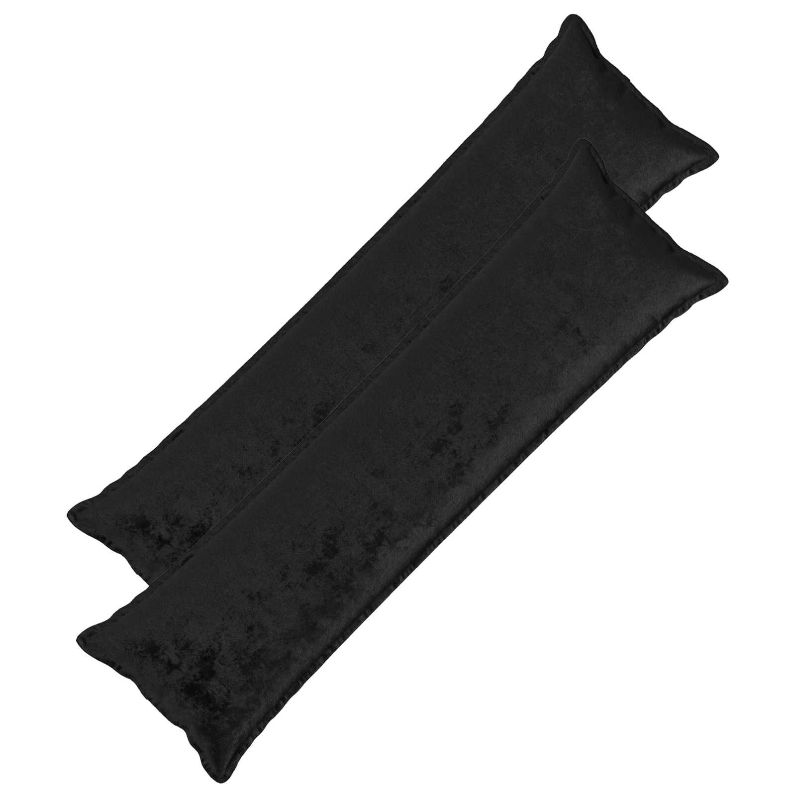 vidaXL Калъфка за възглавница 2 pcs HOUTEN Черно 40 x 145 см Фланела