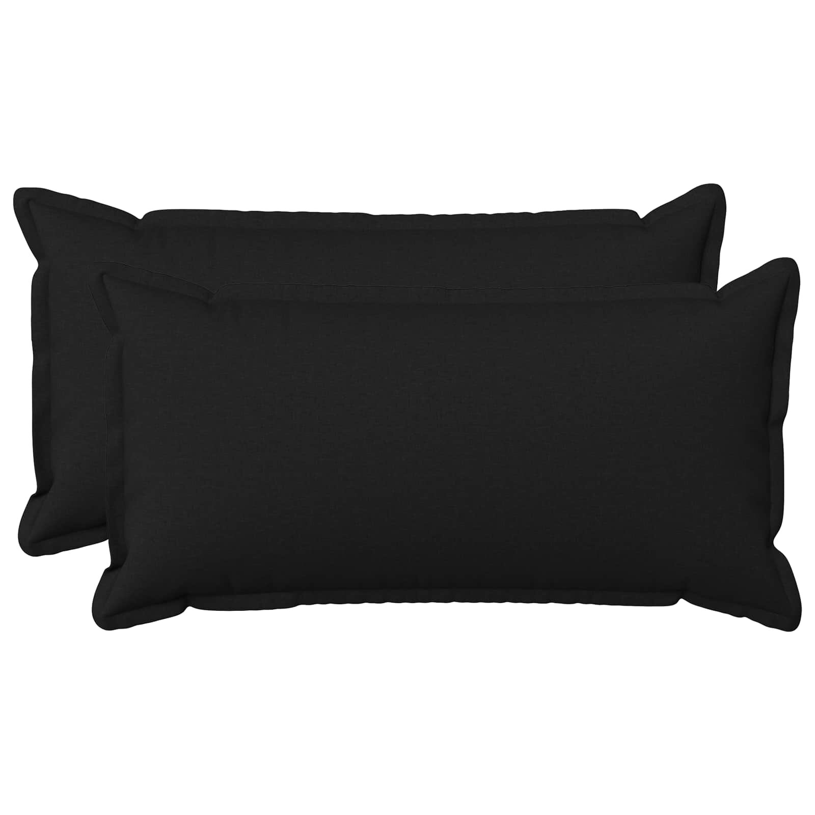 vidaXL Калъфка за възглавница 2 pcs HOUTEN Черно 40 x 70 cm