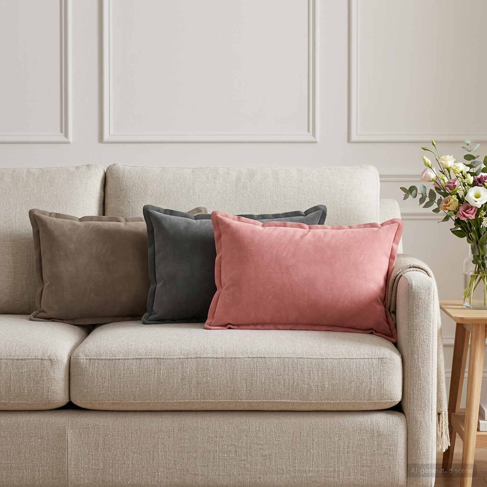 vidaXL Калъфка за възглавница 2 pcs HOUTEN Розово 40 x 60 cm Кадифе