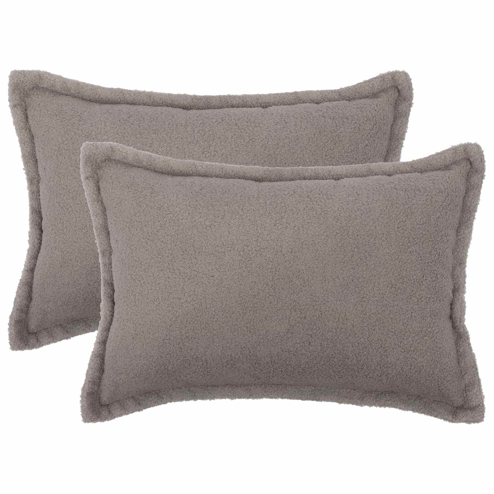vidaXL Калъфка за възглавница 2 pcs HOUTEN Светлосиво 30 x 50 cm Букле