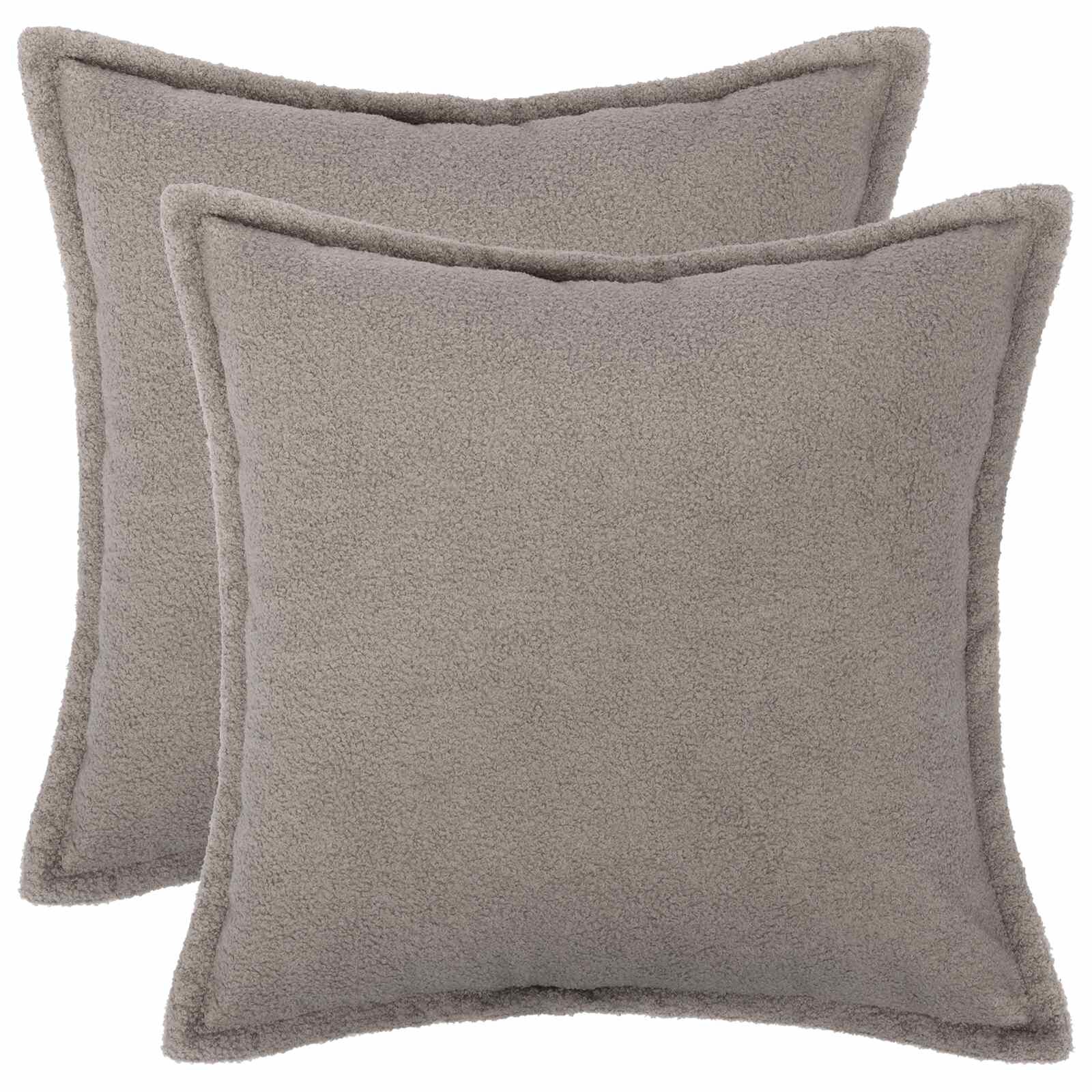vidaXL Калъфка за възглавница 2 pcs HOUTEN Светлосиво 50 x 50 cm Букле