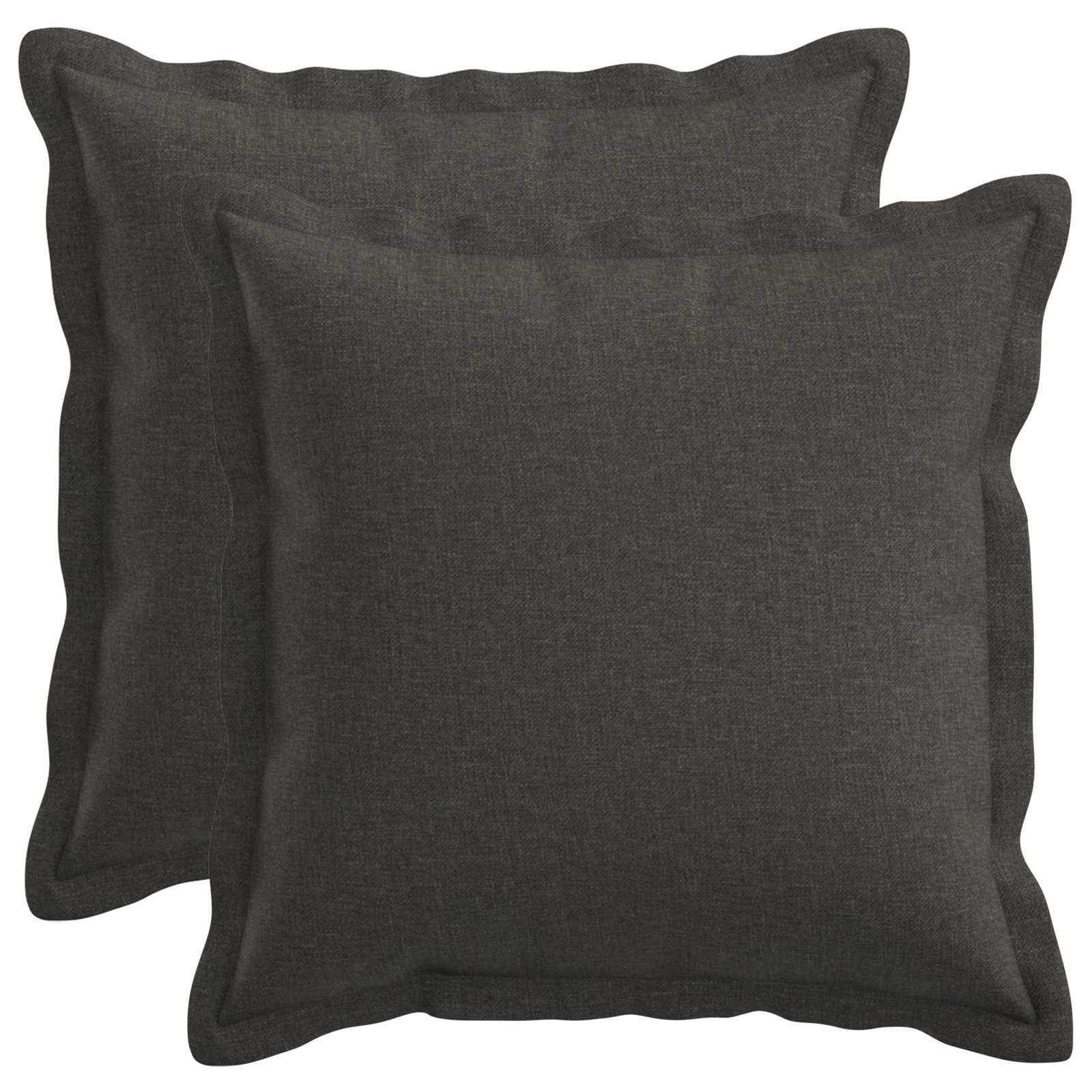 vidaXL Калъфка за възглавница 2 pcs HOUTEN Тъмносиво 35 x 35 cm