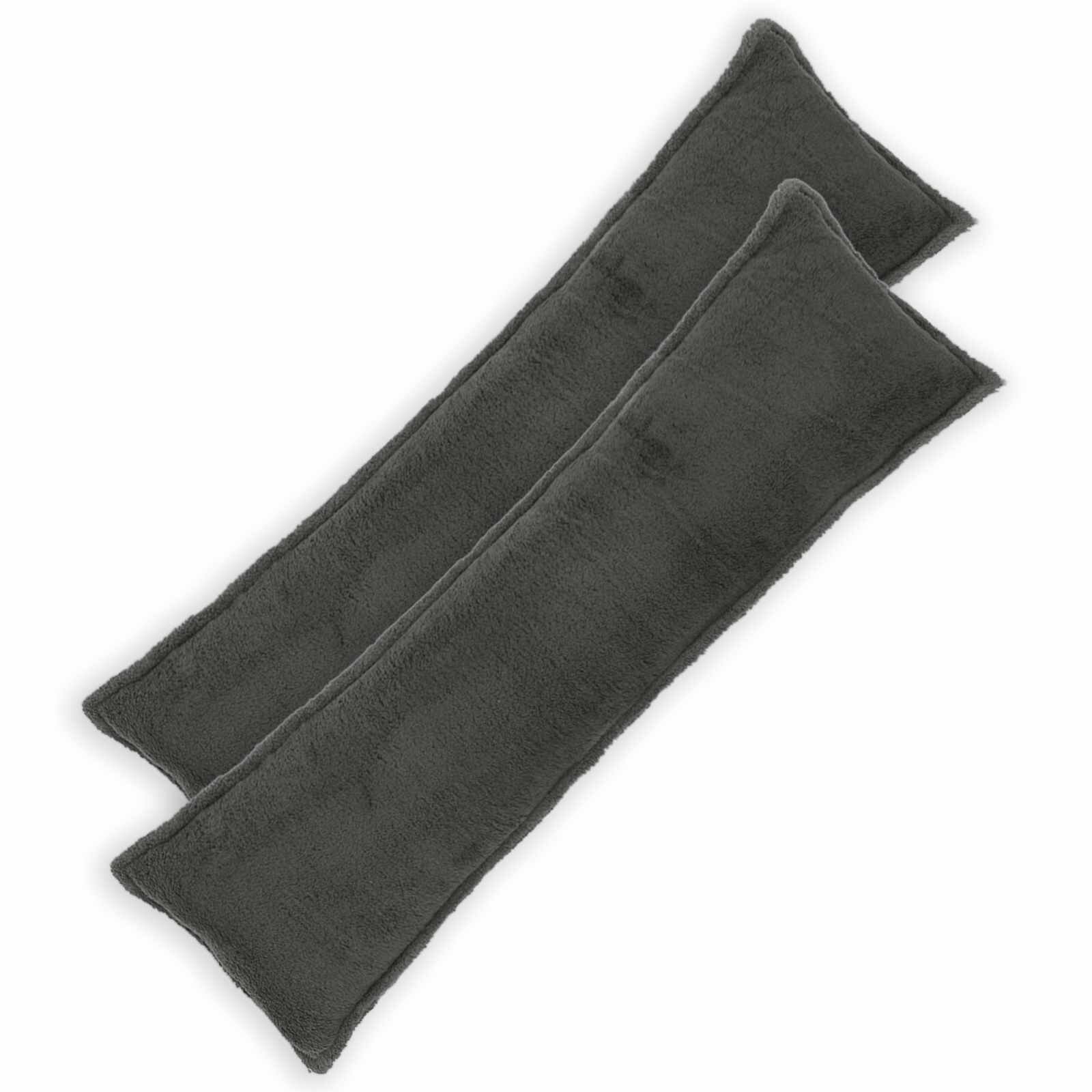 vidaXL Калъфка за възглавница 2 pcs HOUTEN Тъмносиво 40 x 145 см Букле