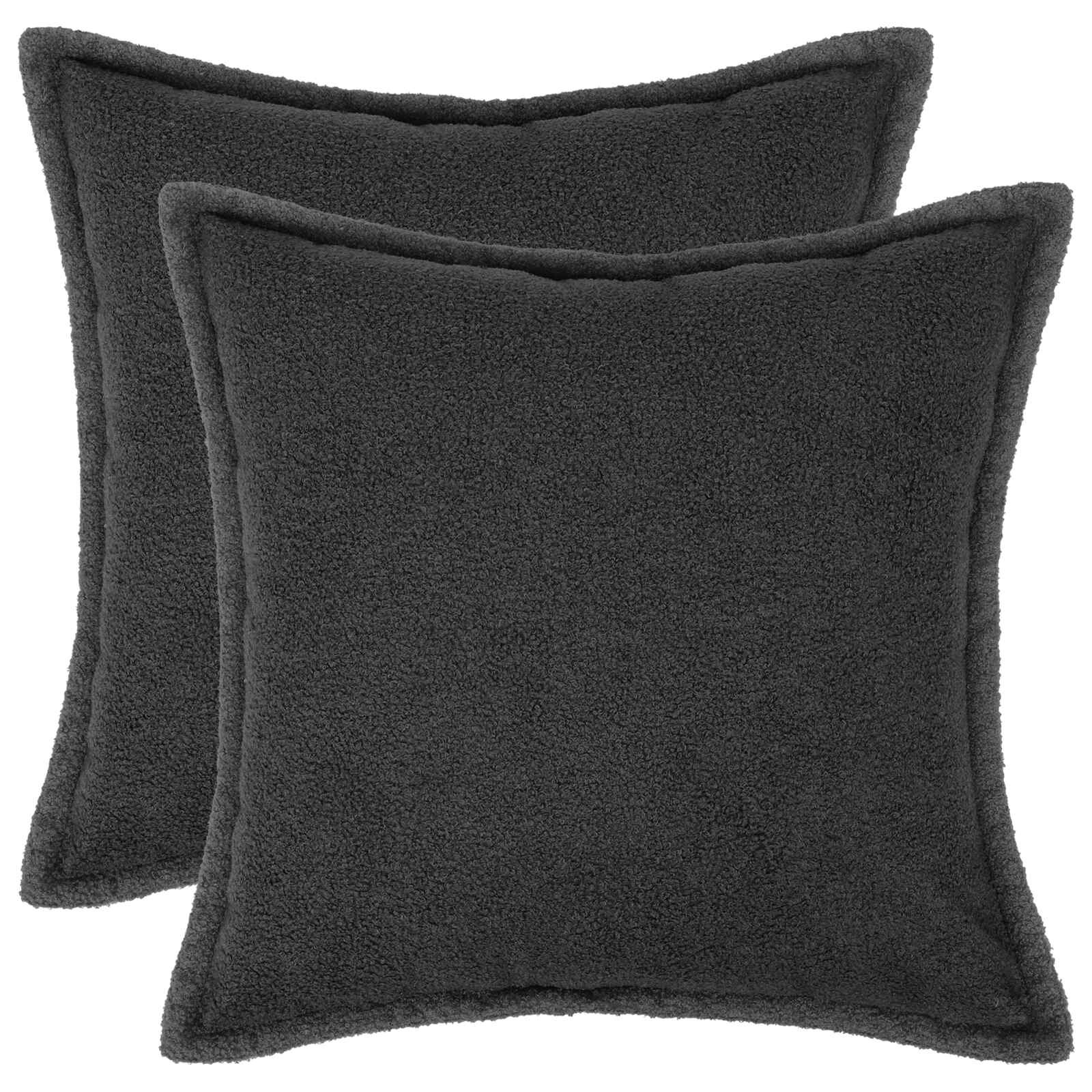 vidaXL Калъфка за възглавница 2 pcs HOUTEN Тъмносиво 50 x 50 cm Букле