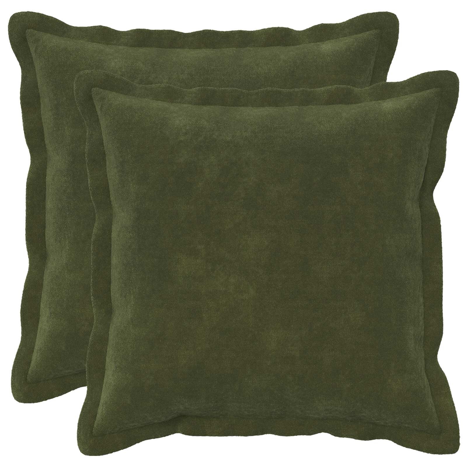 vidaXL Калъфка за възглавница 2 pcs HOUTEN Зелено 35 x 35 cm
