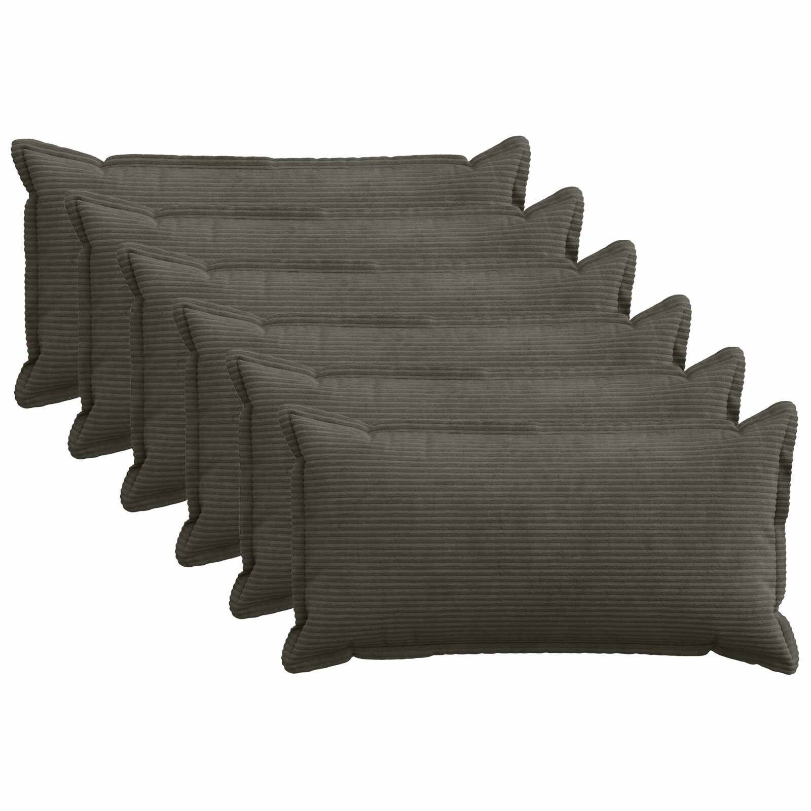 vidaXL Калъфка за възглавница 6 бр. HOUTEN Антрацит 40 x 70 cm