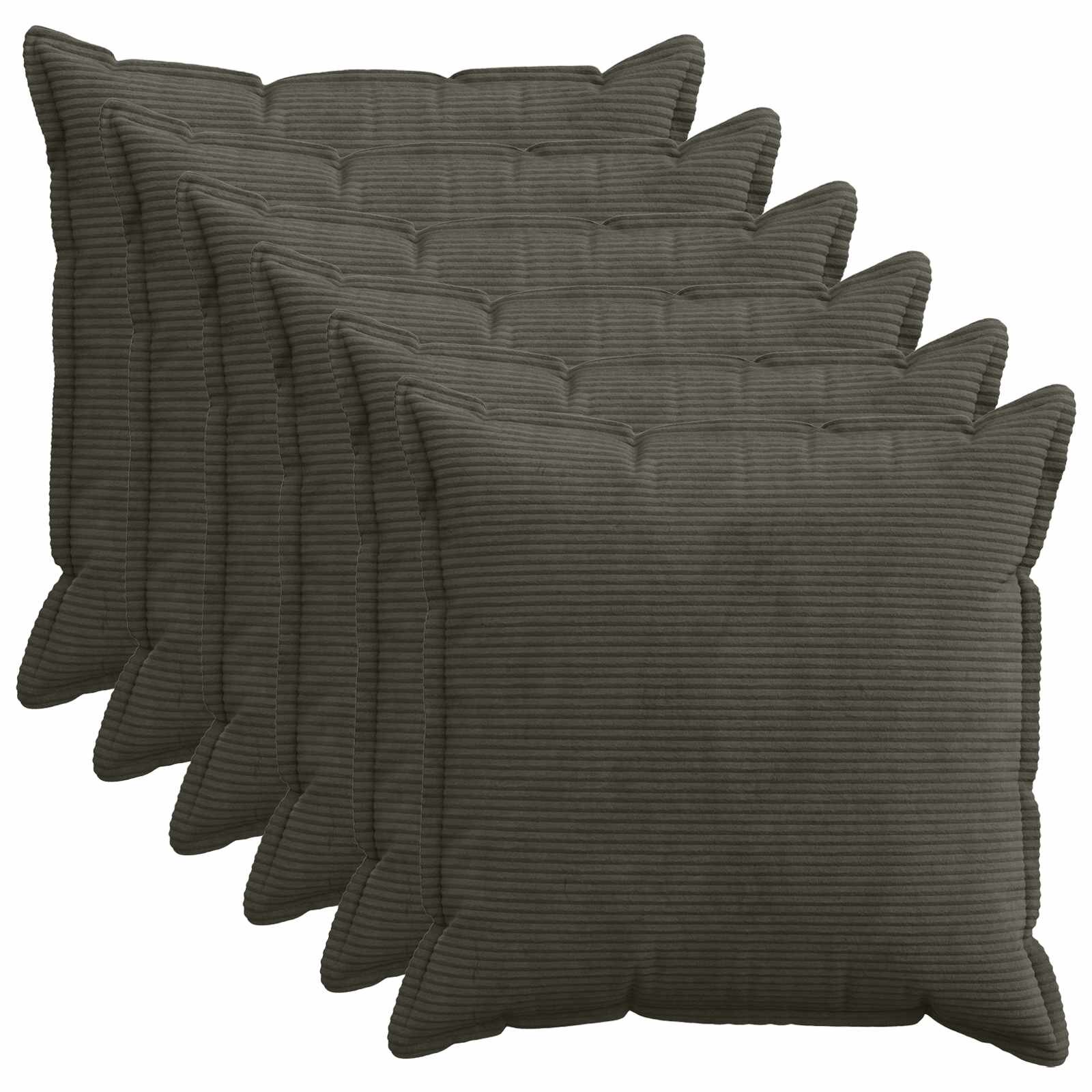 vidaXL Калъфка за възглавница 6 бр. HOUTEN Антрацит 65 х 65 см