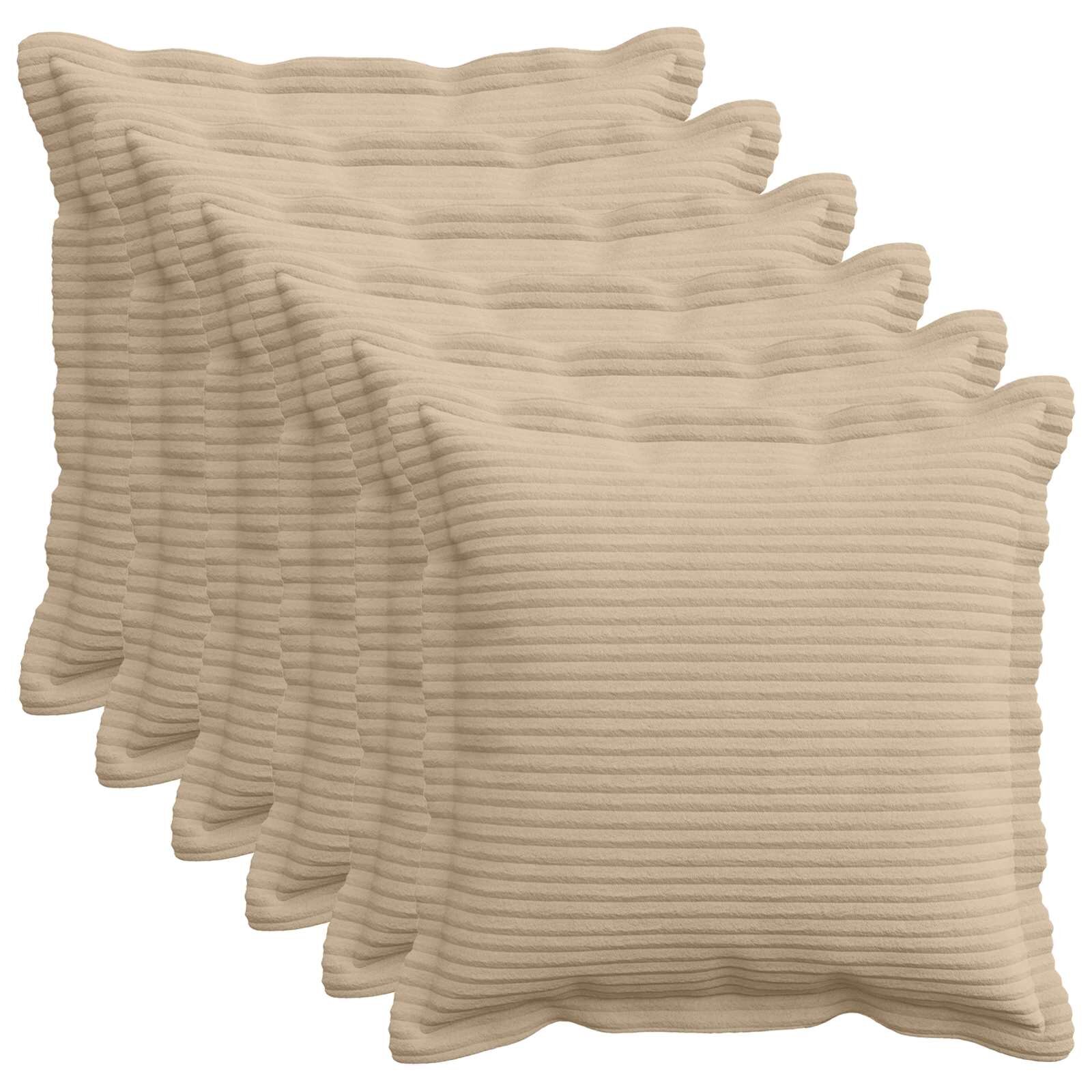 vidaXL Калъфка за възглавница 6 бр. HOUTEN Таупе 40 x 40 cm кордурой