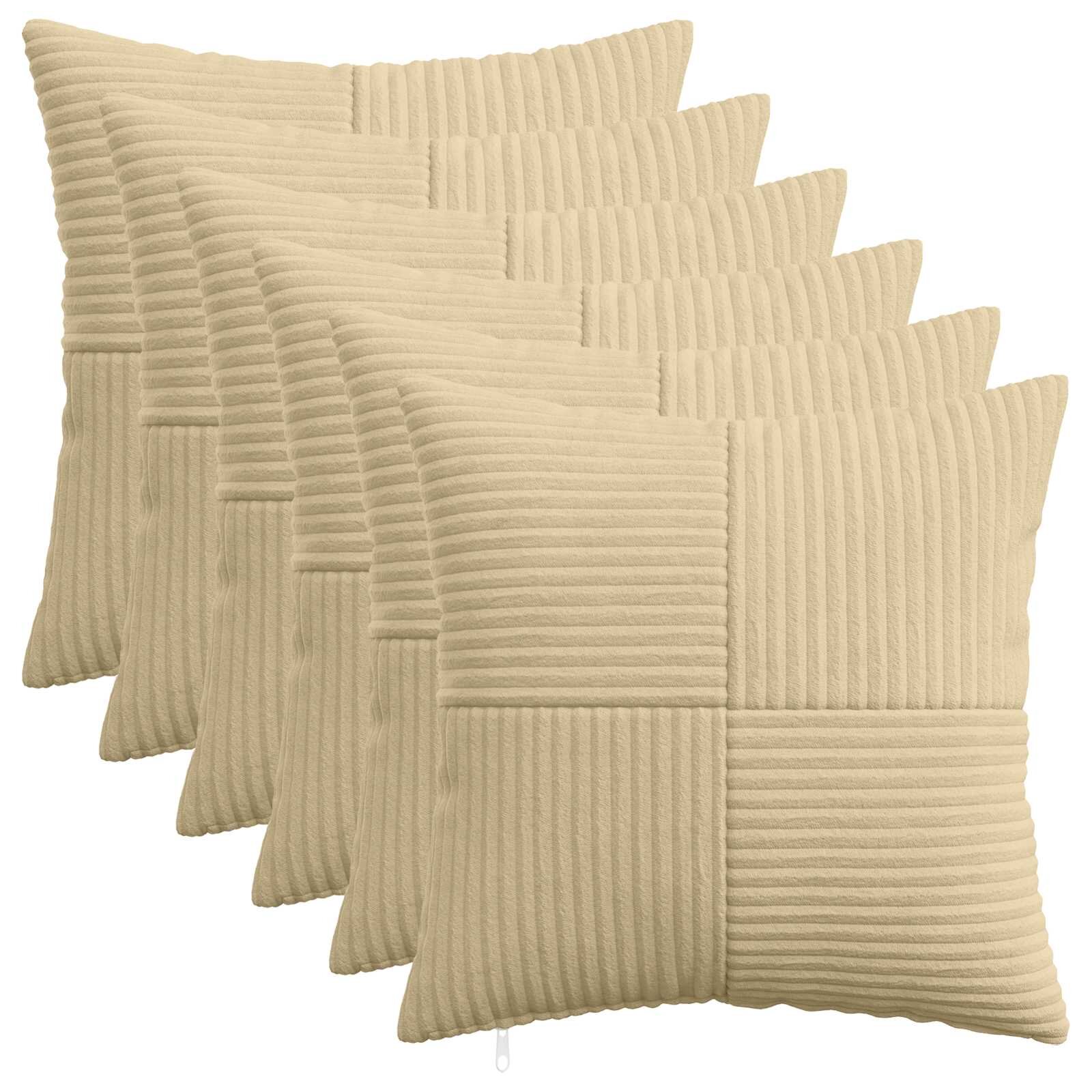 vidaXL Калъфка за възглавница 6 pcs ALMELO Сивозелен 40 x 40 cm