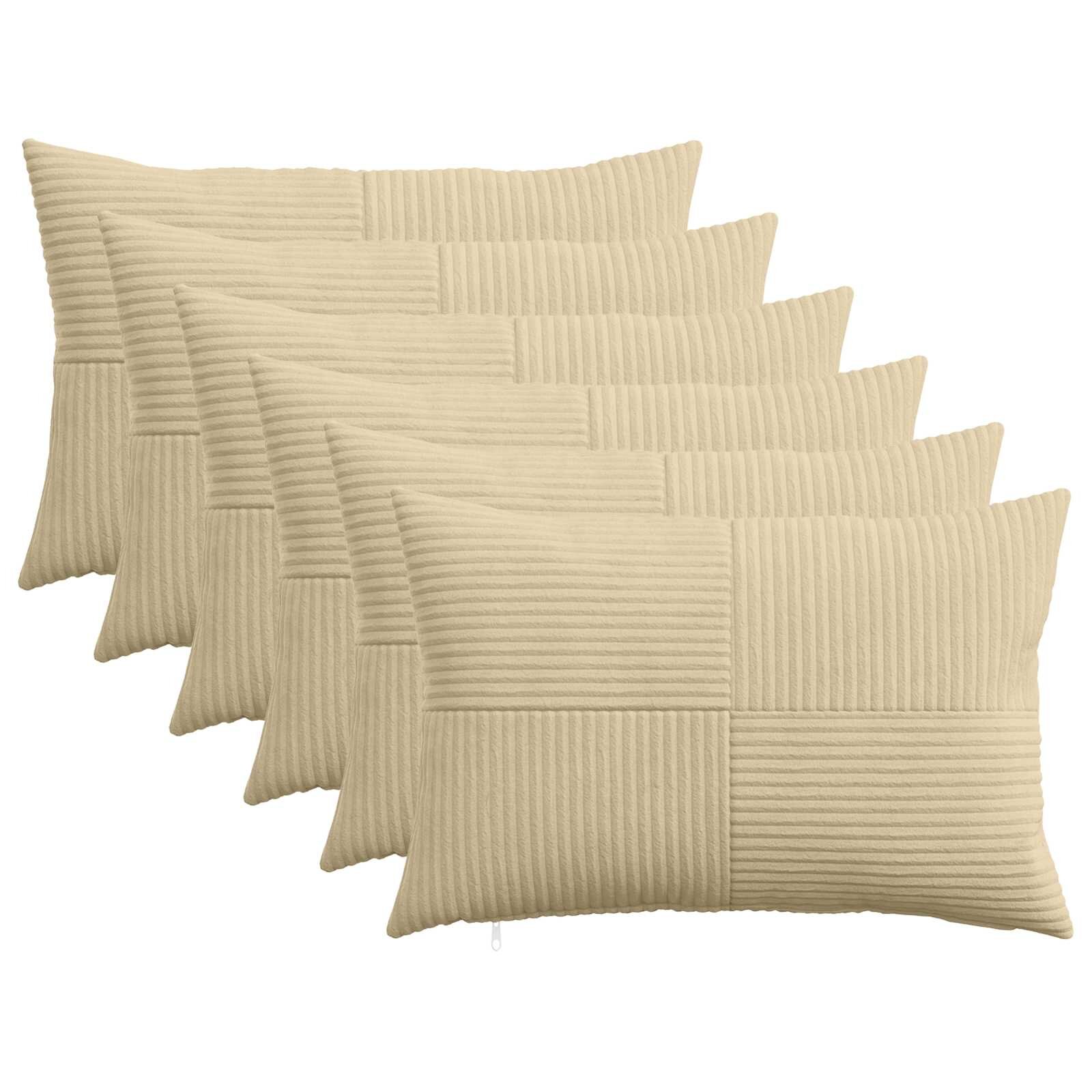 vidaXL Калъфка за възглавница 6 pcs ALMELO Сивозелен 50 x 70 cm