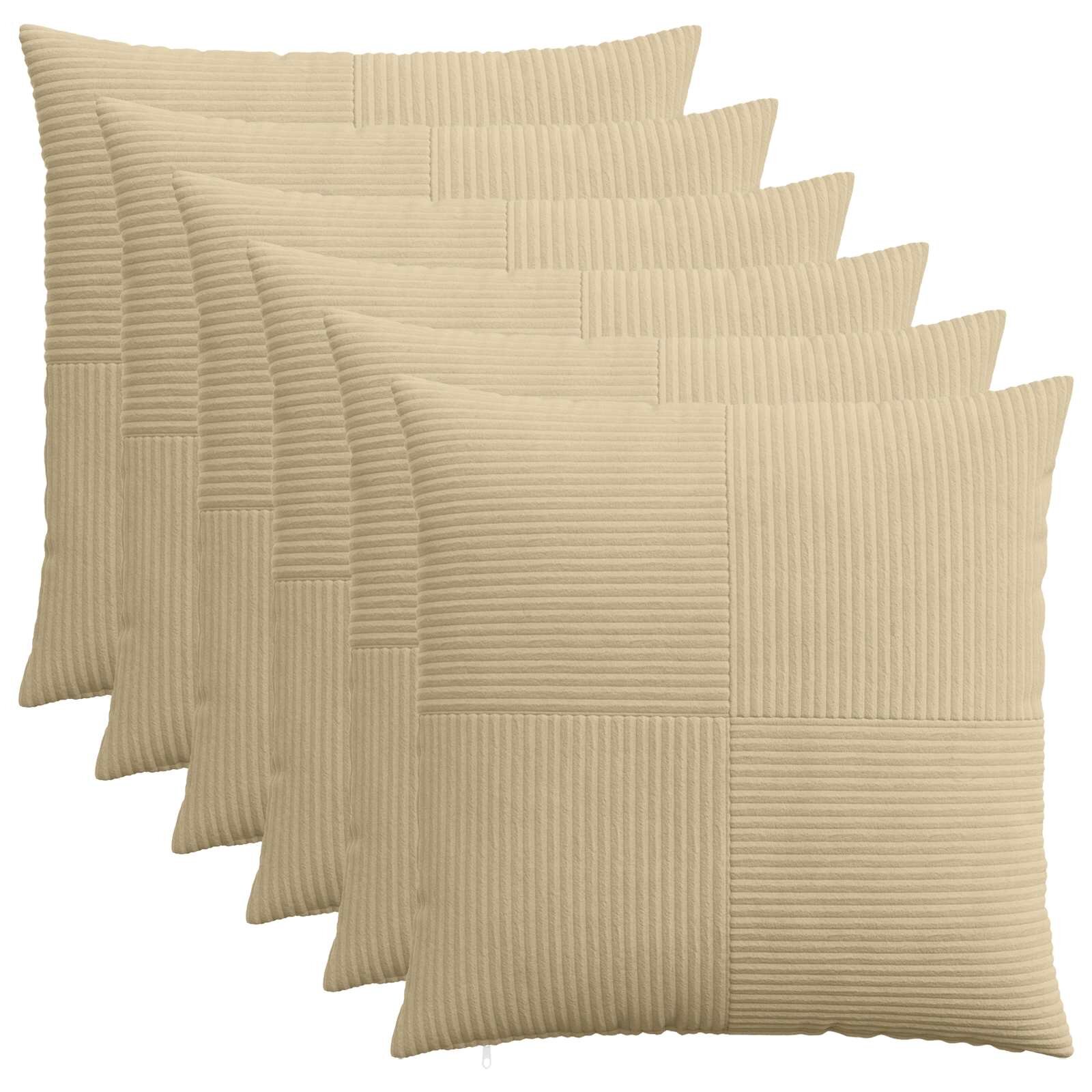 vidaXL Калъфка за възглавница 6 pcs ALMELO Сивозелен 70 x 70 cm