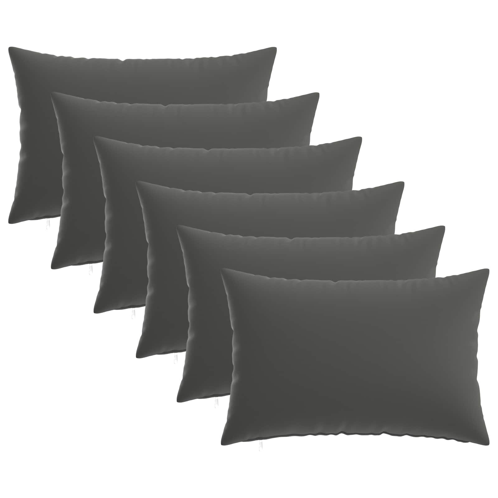 vidaXL Калъфка за възглавница 6 pcs HEERLEN Антрацит 50 x 80 cm