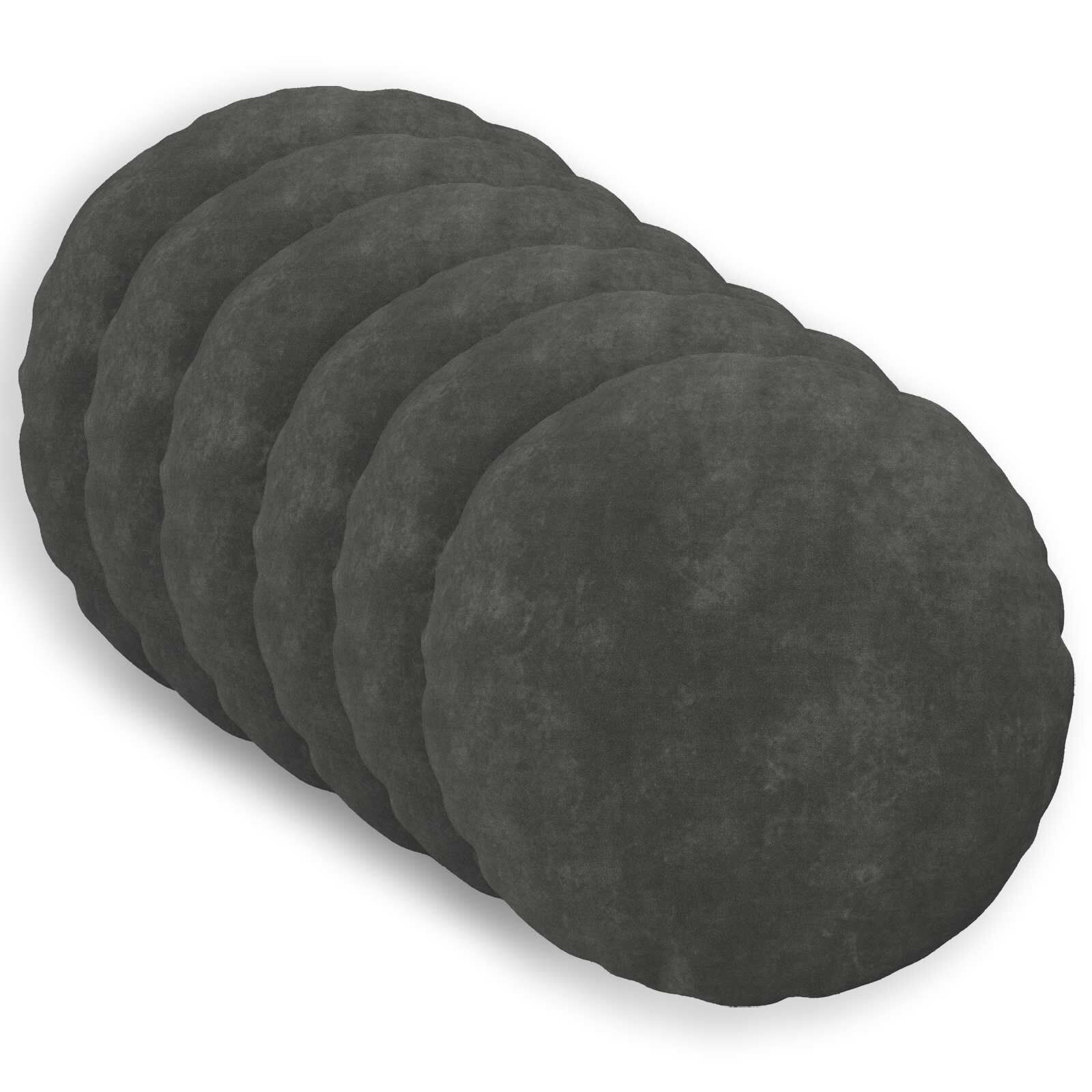 vidaXL Калъфка за възглавница 6 pcs HEERLEN Антрацит Ø 30 cm