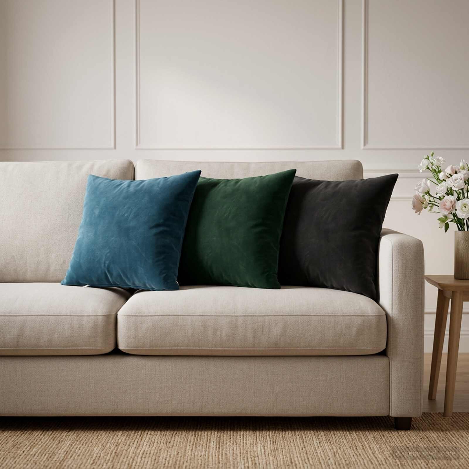 vidaXL Калъфка за възглавница 6 pcs HEERLEN Черно 40 x 40 cm Кадифе