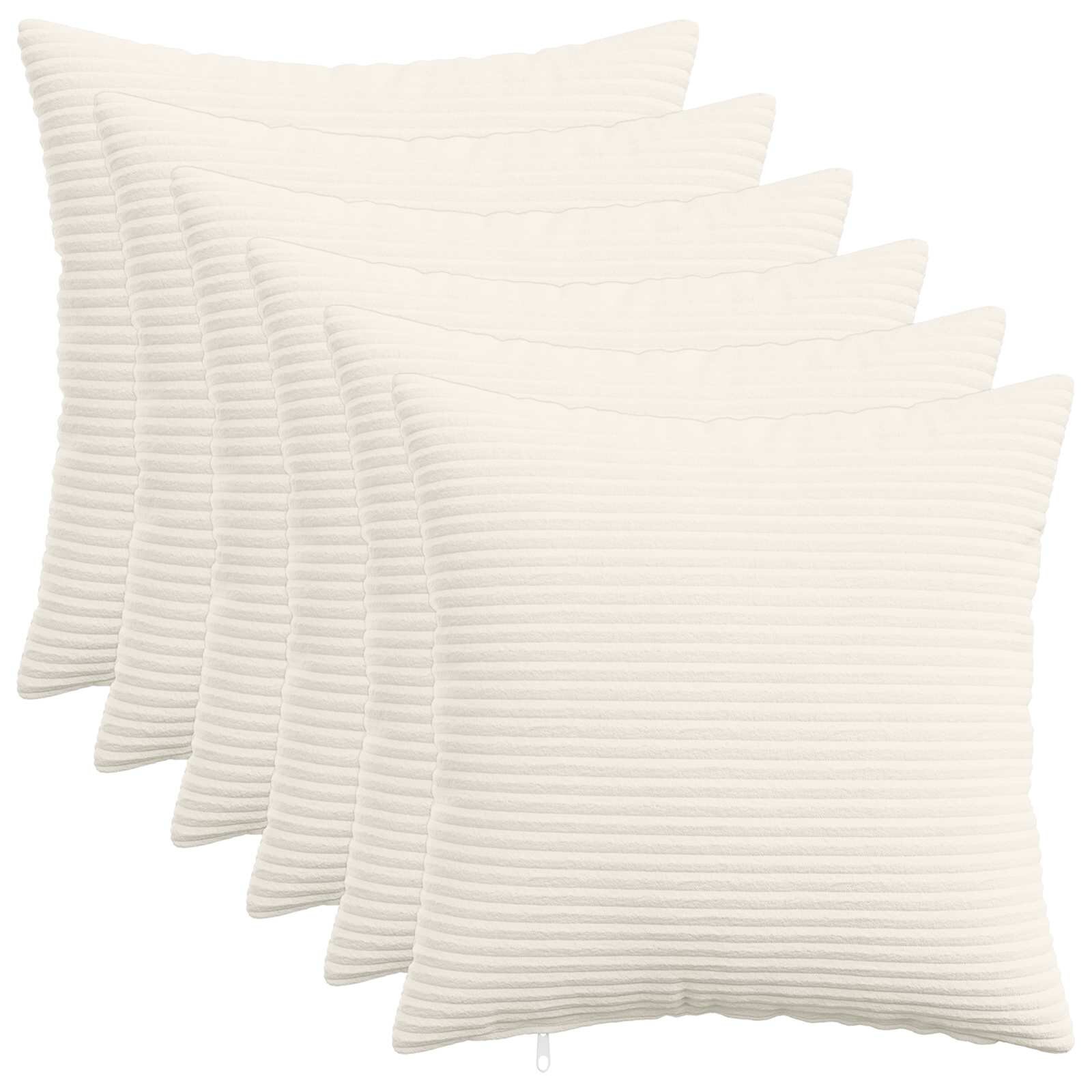 vidaXL Калъфка за възглавница 6 pcs HEERLEN Кремаво 30 x 30 cm