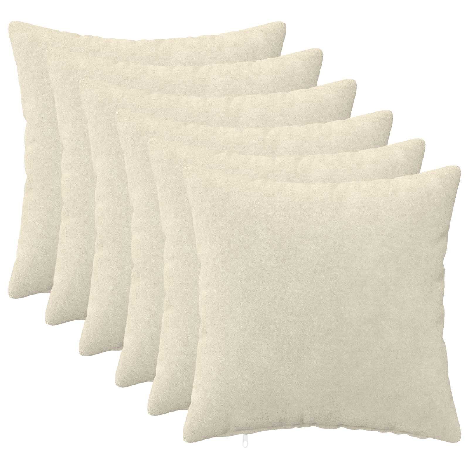 vidaXL Калъфка за възглавница 6 pcs HEERLEN Кремаво 30 x 30 cm