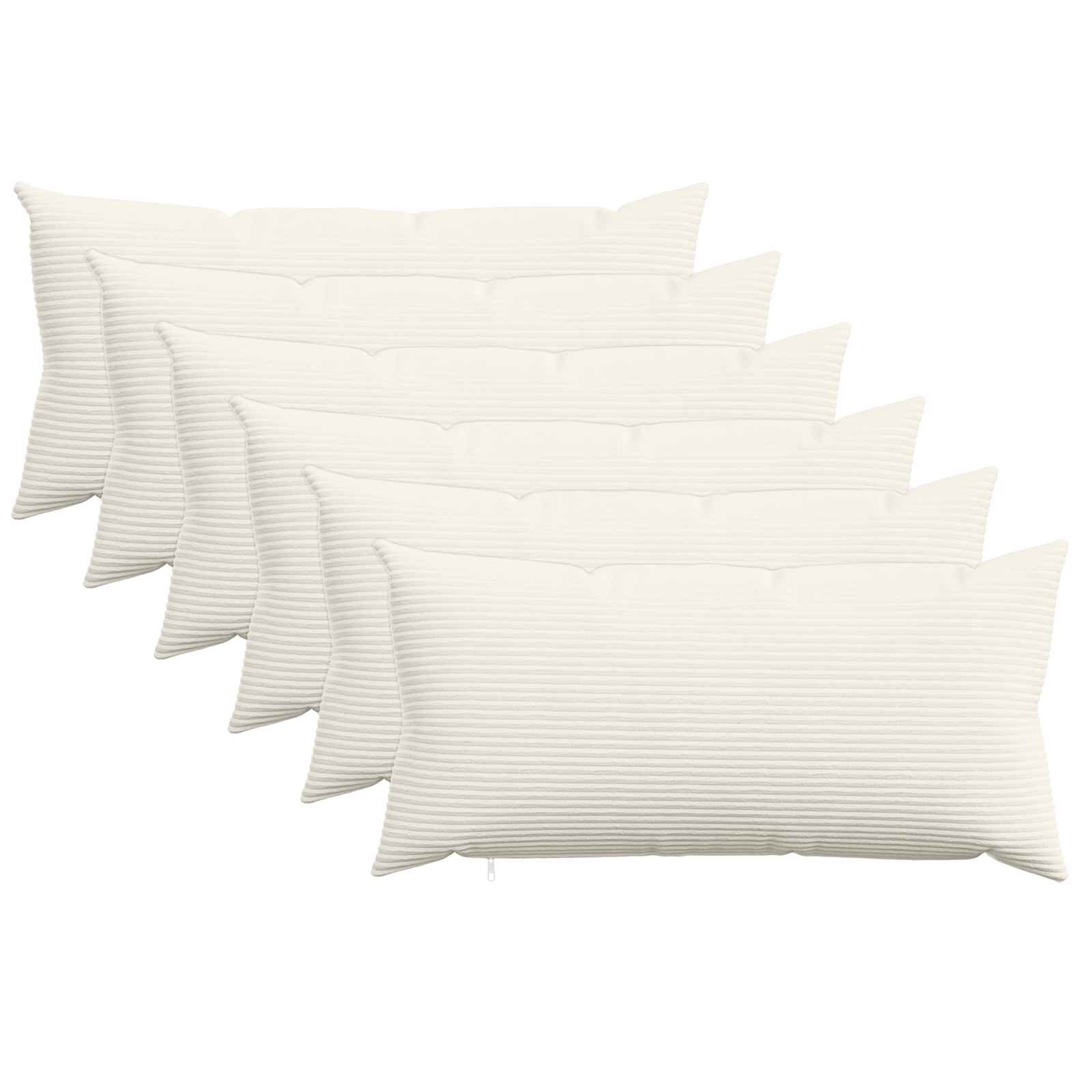 vidaXL Калъфка за възглавница 6 pcs HEERLEN Кремаво 40 x 80 cm