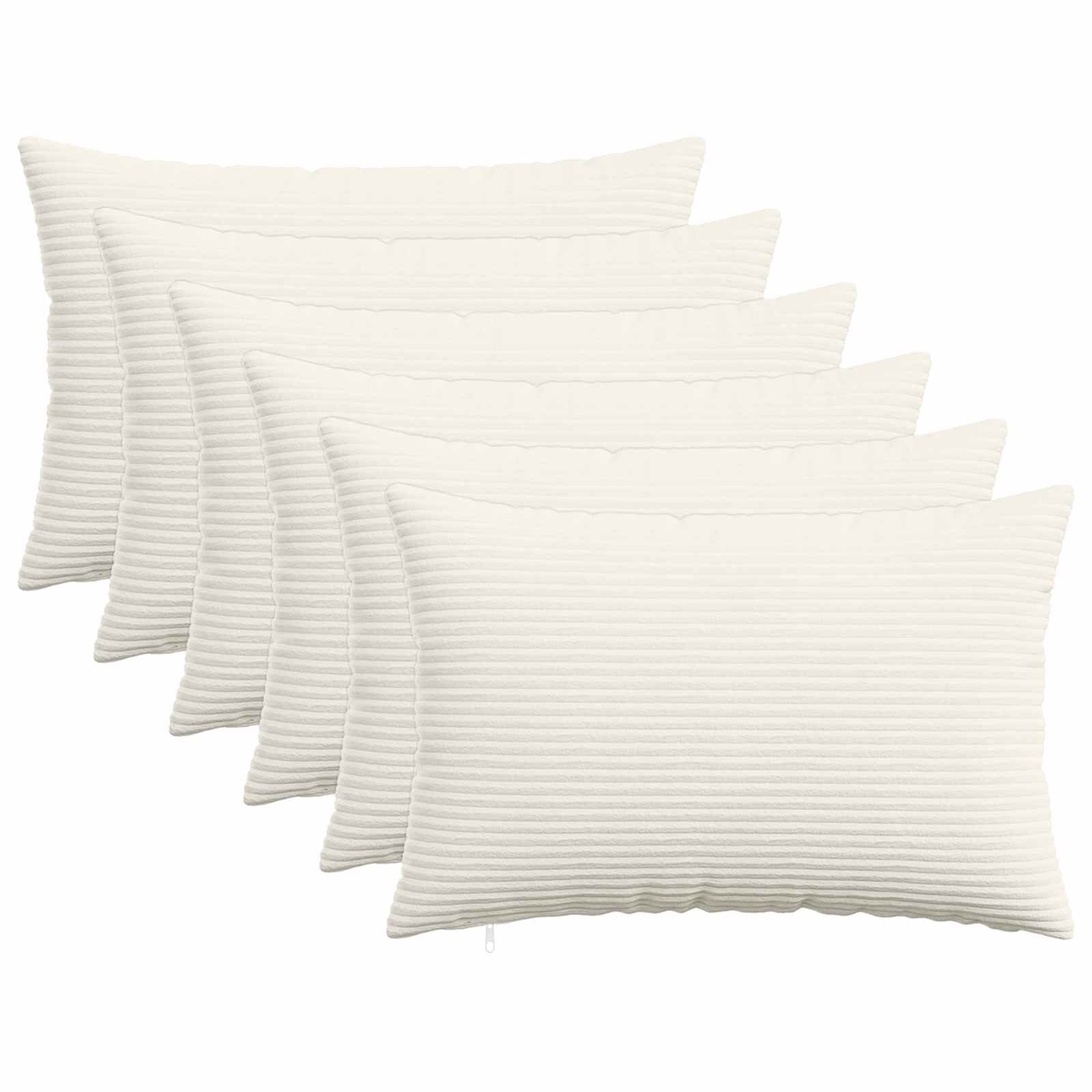 vidaXL Калъфка за възглавница 6 pcs HEERLEN Кремаво 50 x 80 cm