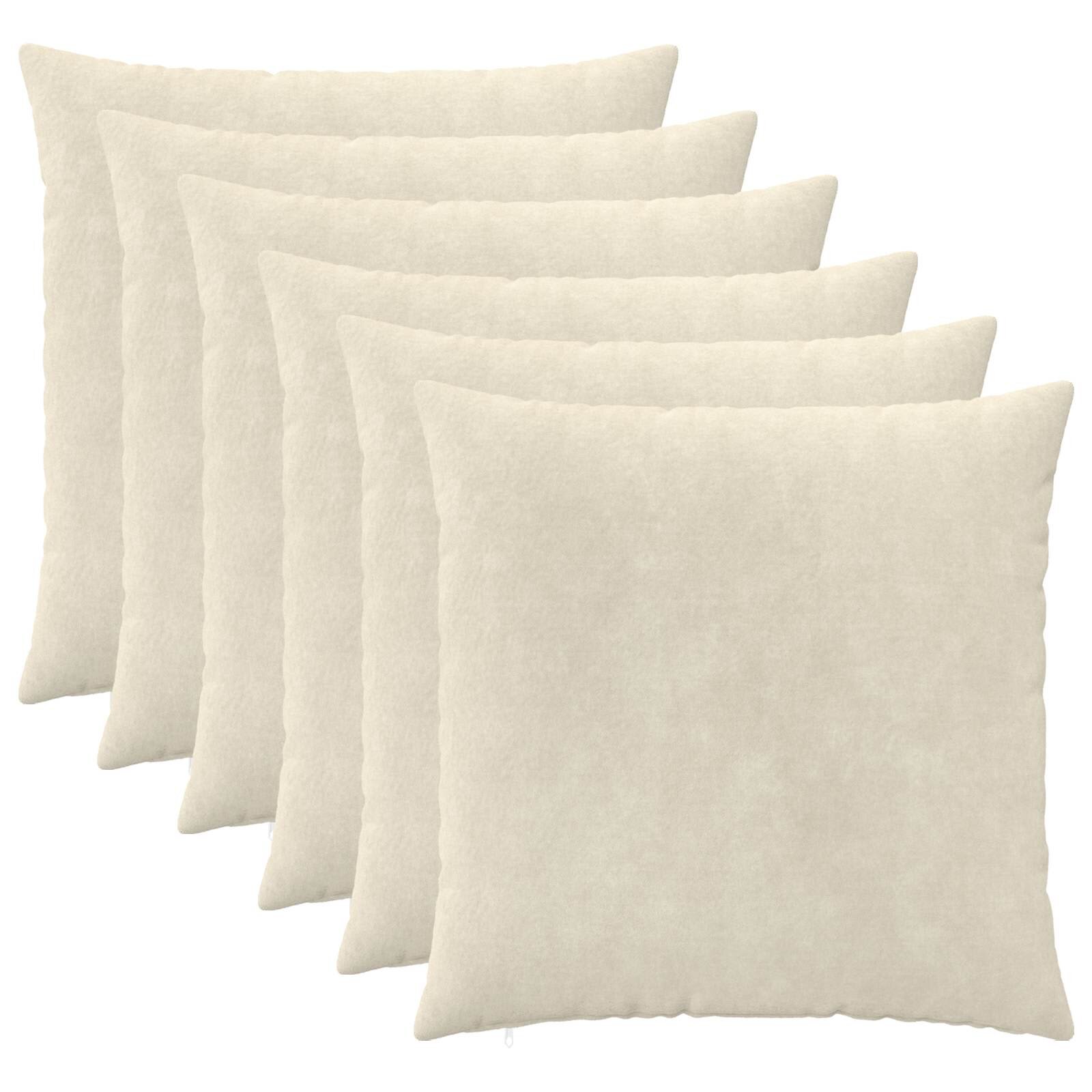 vidaXL Калъфка за възглавница 6 pcs HEERLEN Кремаво 80 x 80 cm