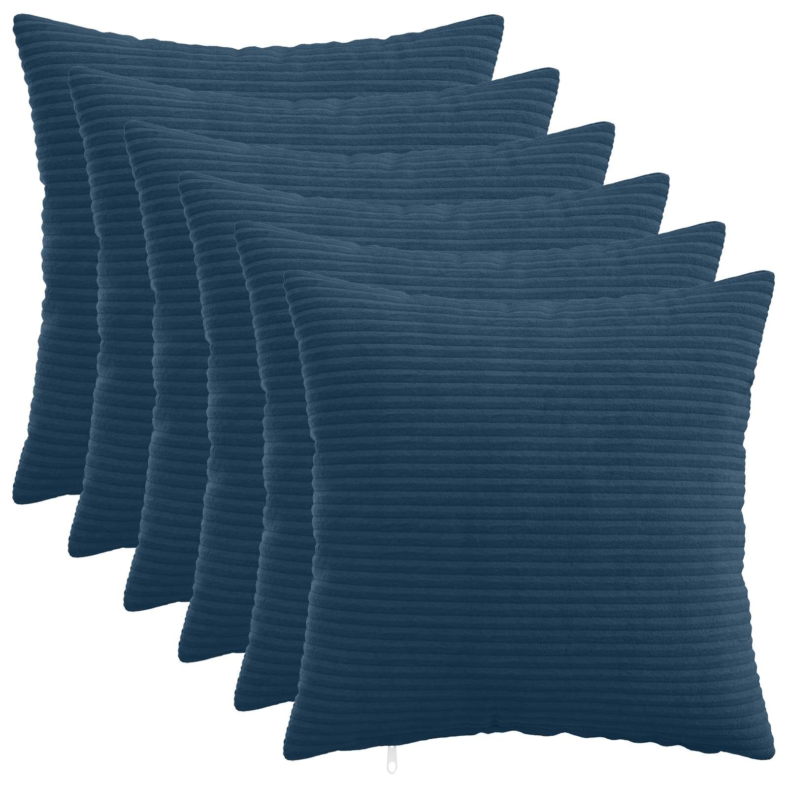 vidaXL Калъфка за възглавница 6 pcs HEERLEN Морски син 35 x 35 cm
