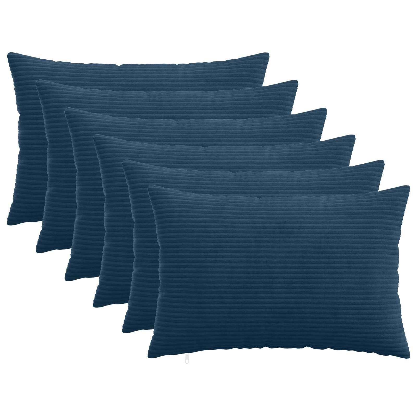 vidaXL Калъфка за възглавница 6 pcs HEERLEN Морски син 40 x 60 cm