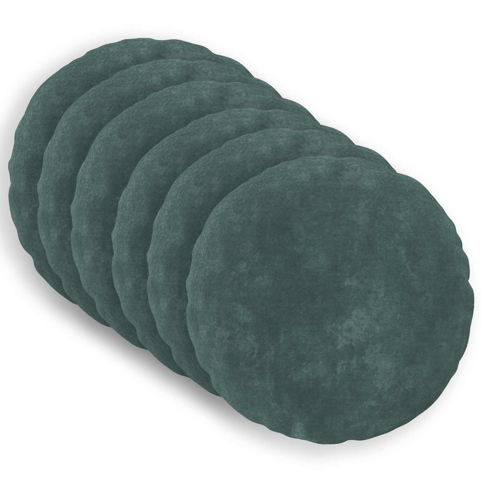 vidaXL Калъфка за възглавница 6 pcs HEERLEN Морско синьо Ø 40 cm