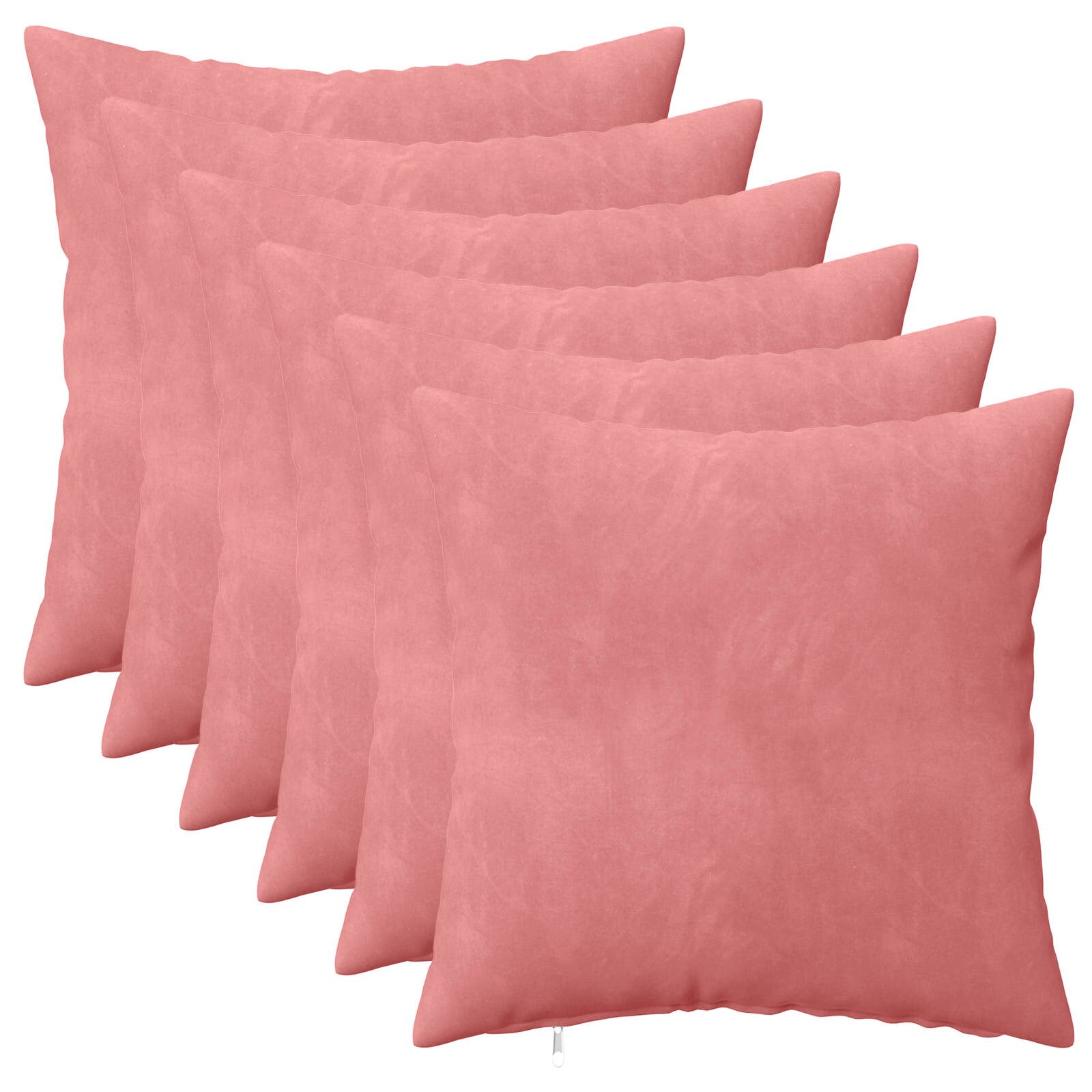vidaXL Калъфка за възглавница 6 pcs HEERLEN Розово 35 x 35 cm Кадифе