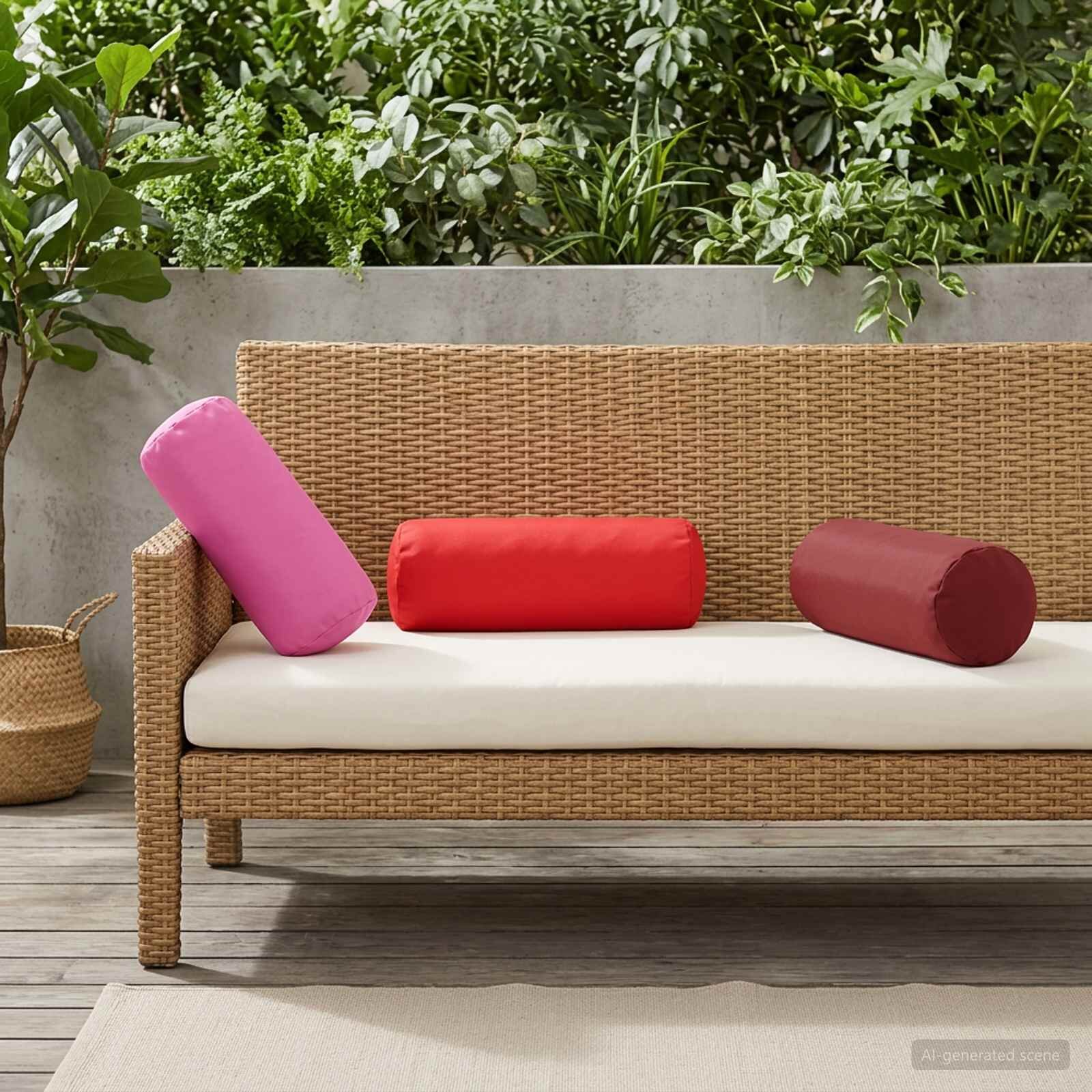 vidaXL Калъфка за възглавница 6 pcs HEERLEN Розово Ø 15 x 40 см