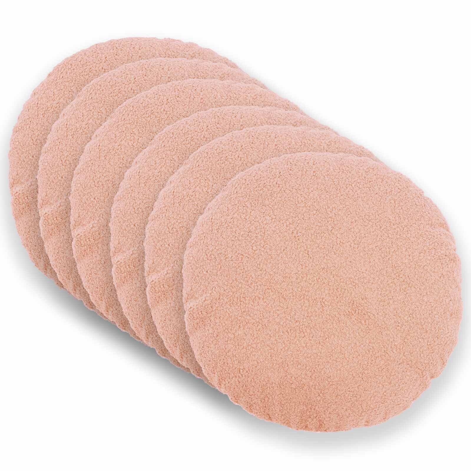 vidaXL Калъфка за възглавница 6 pcs HEERLEN Розово Ø 40 cm Букле