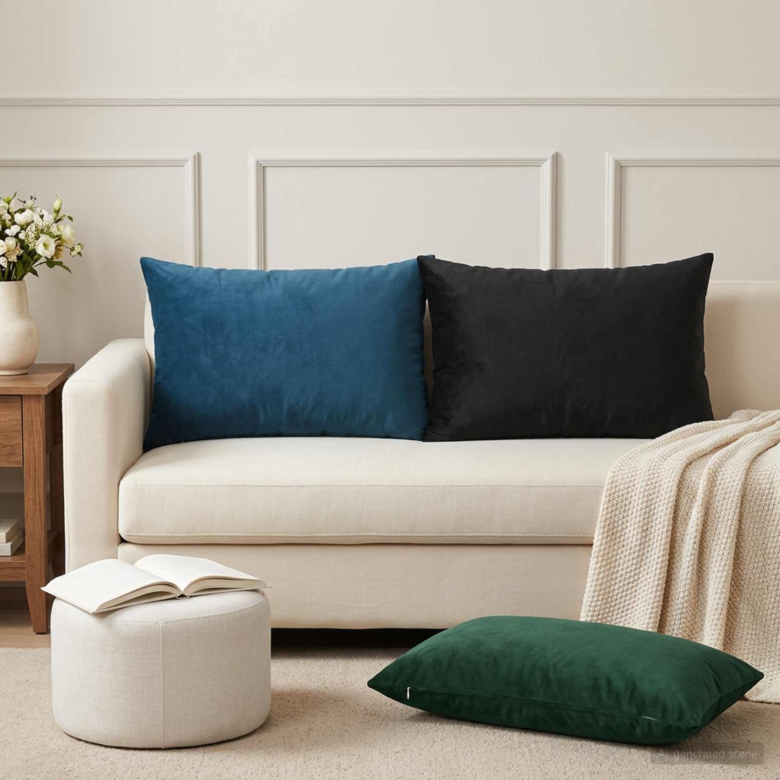 vidaXL Калъфка за възглавница 6 pcs HEERLEN Синьо 50 x 70 cm Кадифе