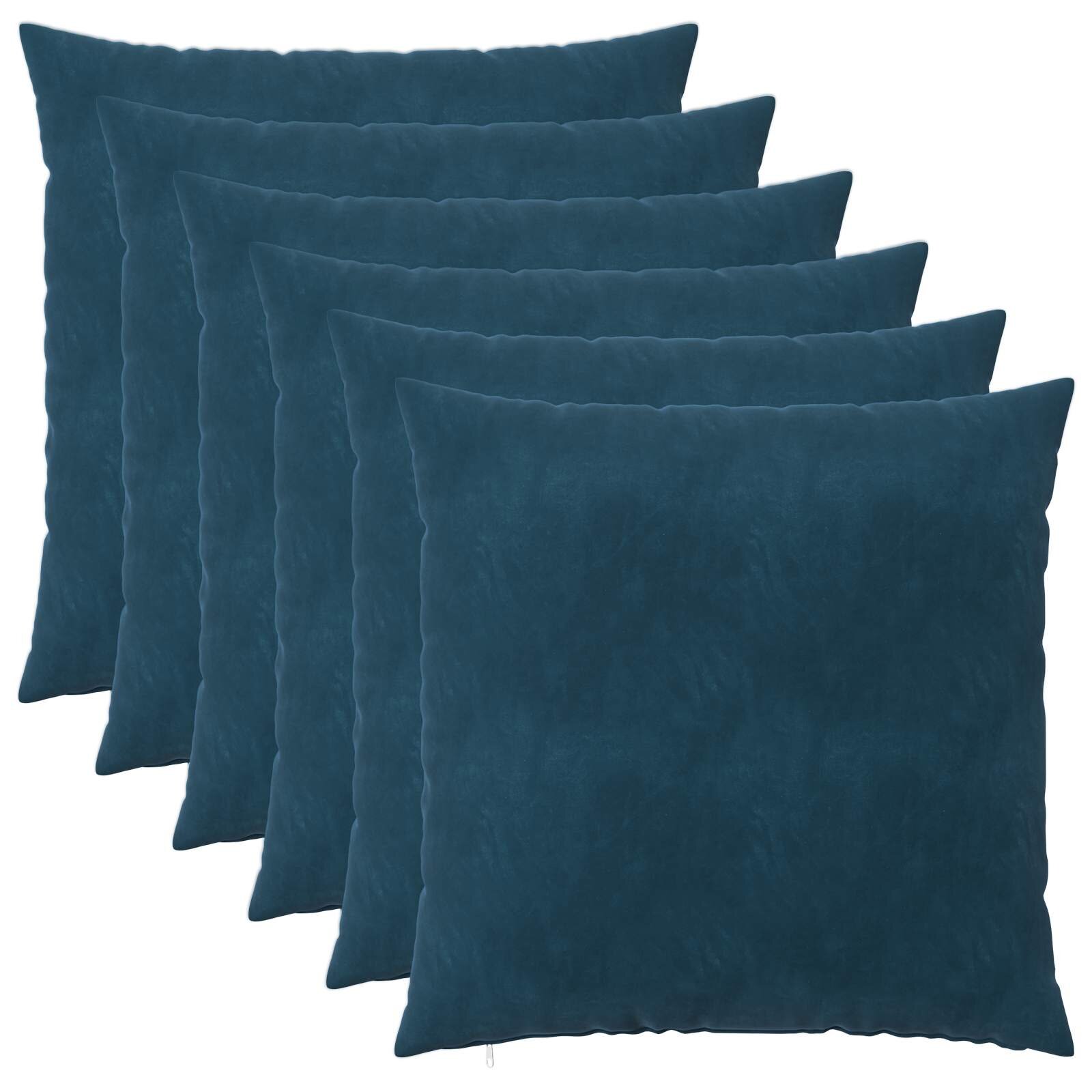 vidaXL Калъфка за възглавница 6 pcs HEERLEN Синьо 60 x 60 cm Кадифе
