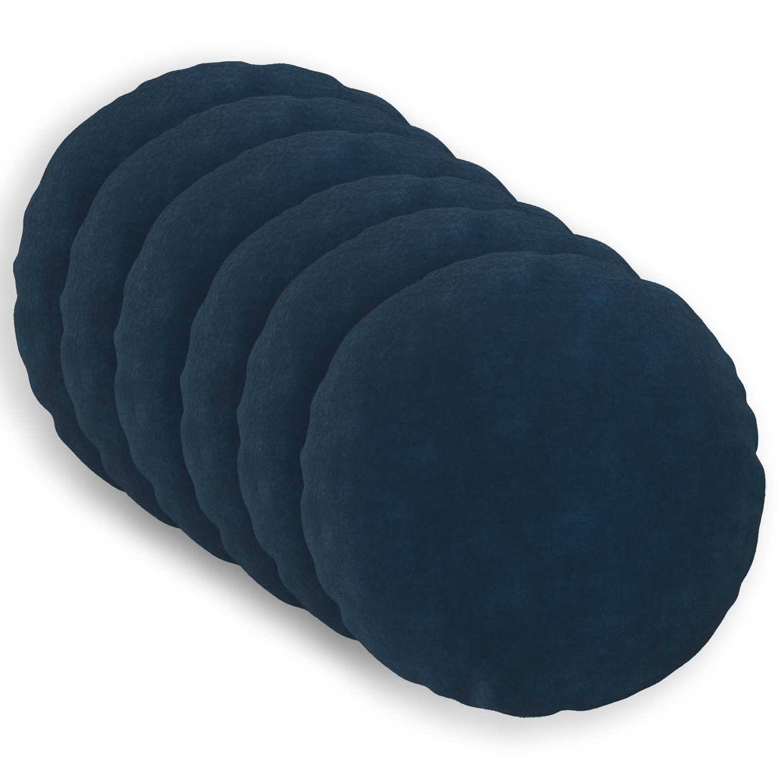vidaXL Калъфка за възглавница 6 pcs HEERLEN Синьо Ø 40 cm