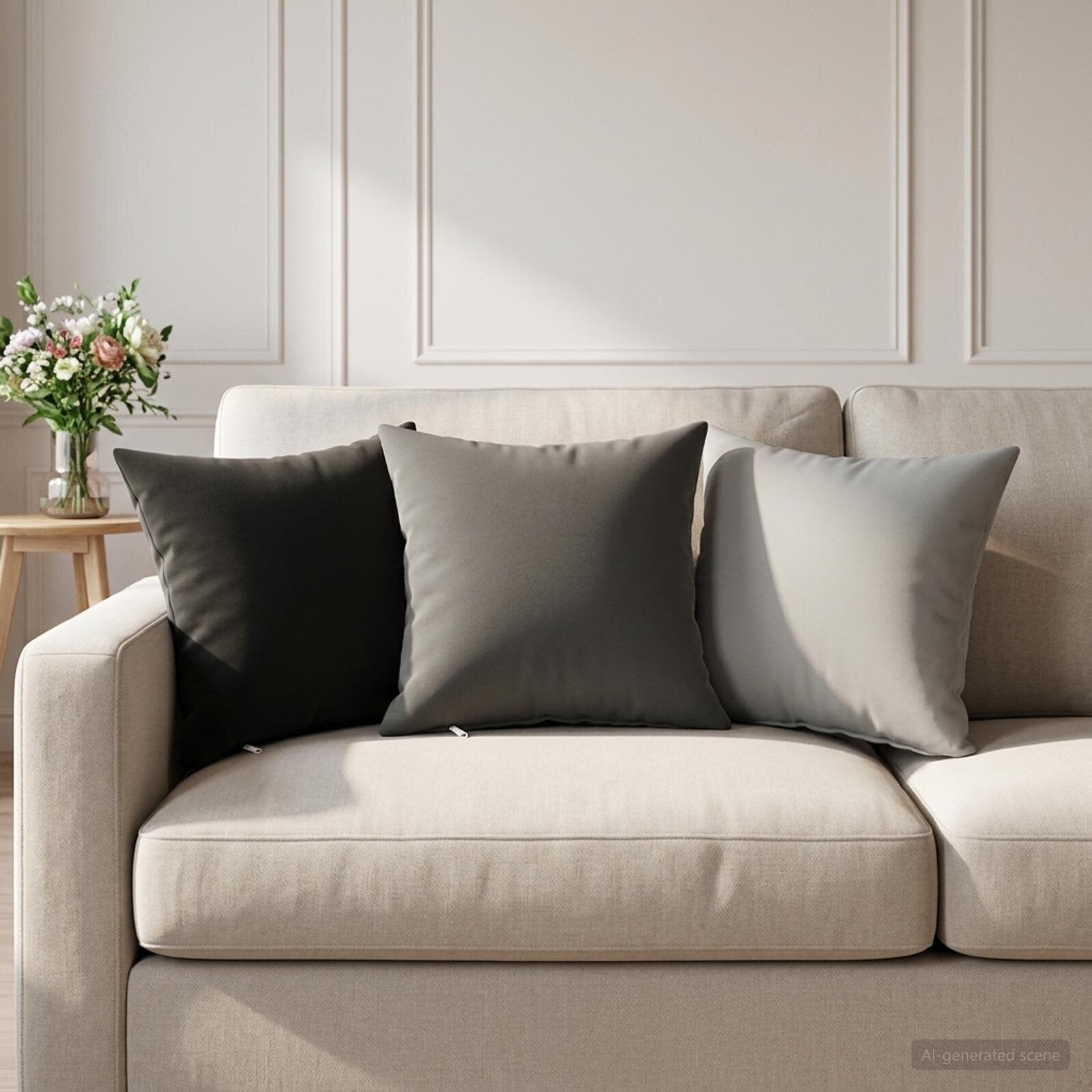 vidaXL Калъфка за възглавница 6 pcs HEERLEN Сиво 35 x 35 cm Полиестер