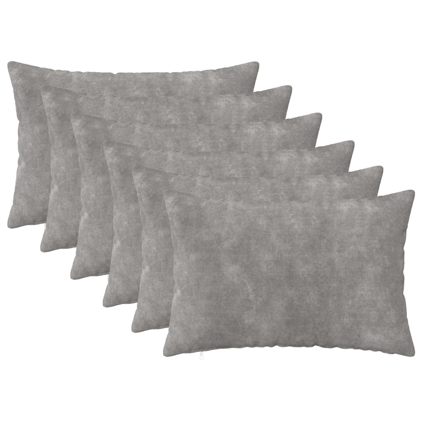 vidaXL Калъфка за възглавница 6 pcs HEERLEN Светлосиво 30 x 50 cm