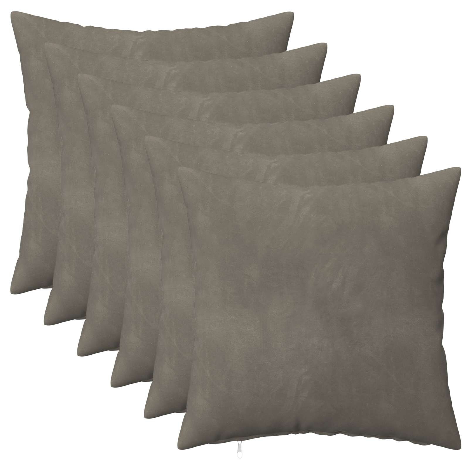 vidaXL Калъфка за възглавница 6 pcs HEERLEN Светлосиво 35 x 35 cm