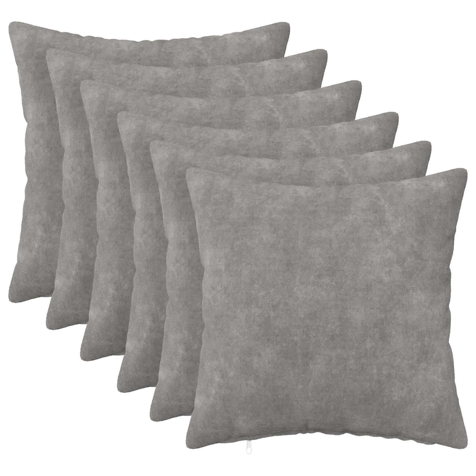vidaXL Калъфка за възглавница 6 pcs HEERLEN Светлосиво 35 x 35 cm